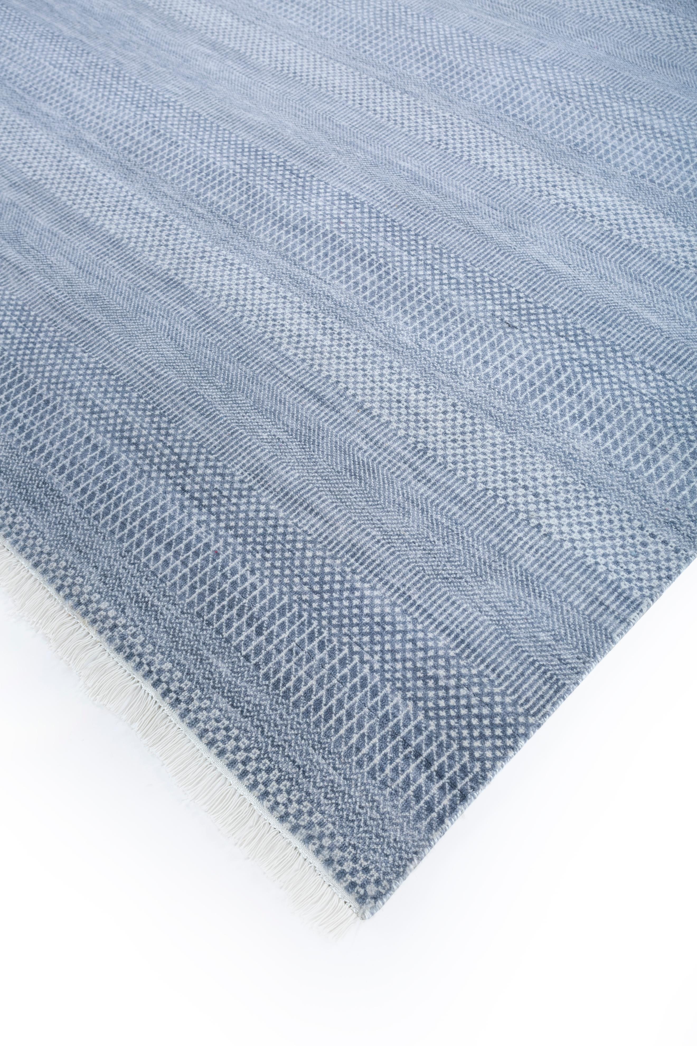 Annodato a mano Tappeto Jaipur Rugs 8x10'6 Piedi annodato a mano in lana Grigio e Nero Moderno in vendita