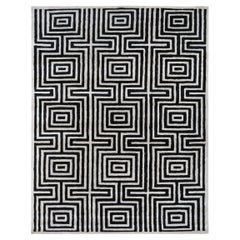 Jaipur Rugs 8x11 Feet Hand getuftet Teppich Wolle & Viskose moderne Grau & Schwarz Teppich