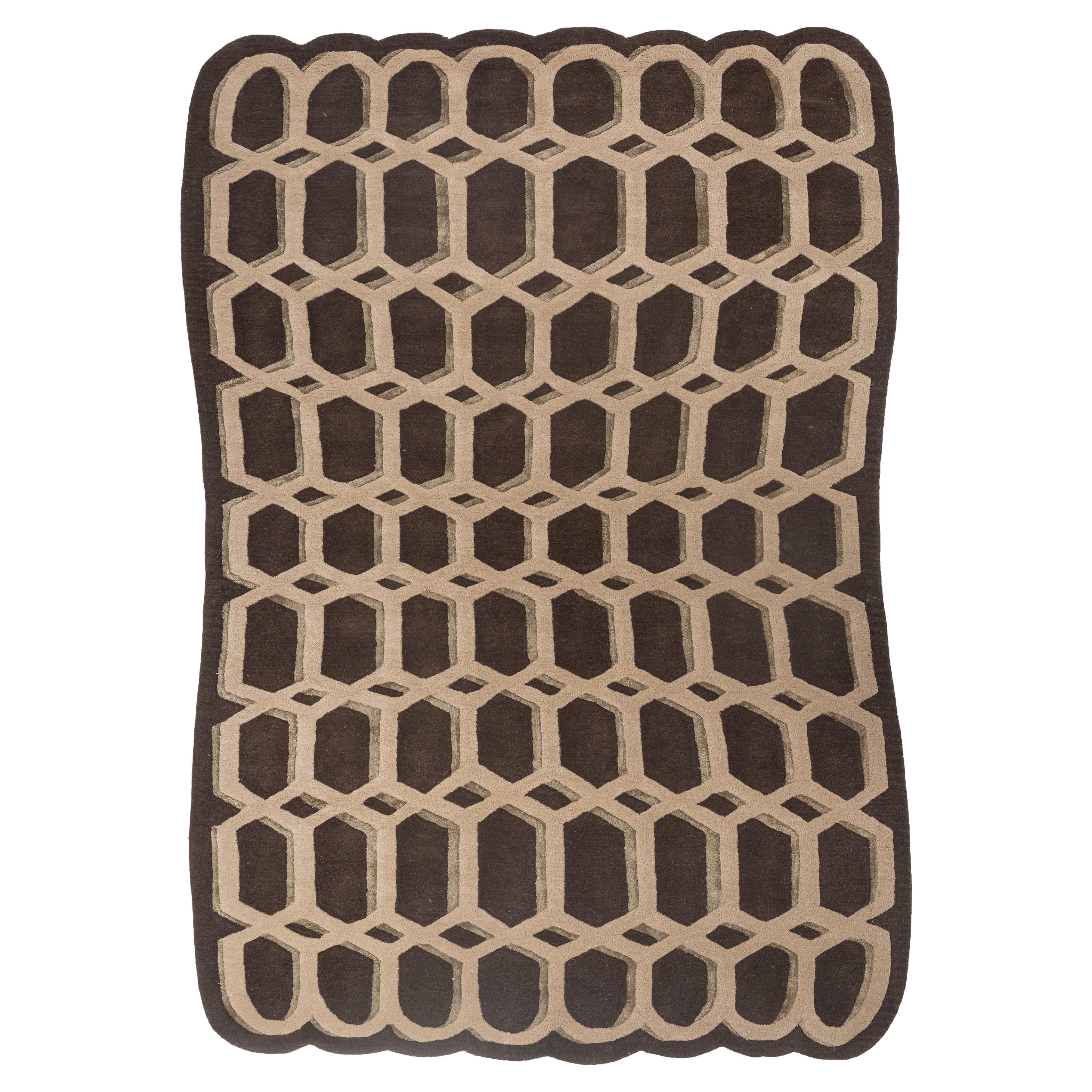 Jaipur Rugs Acar Modern 6x9 Ft Rug Abstract Wool 
Viscose Hand Tufted Carpet For Sale