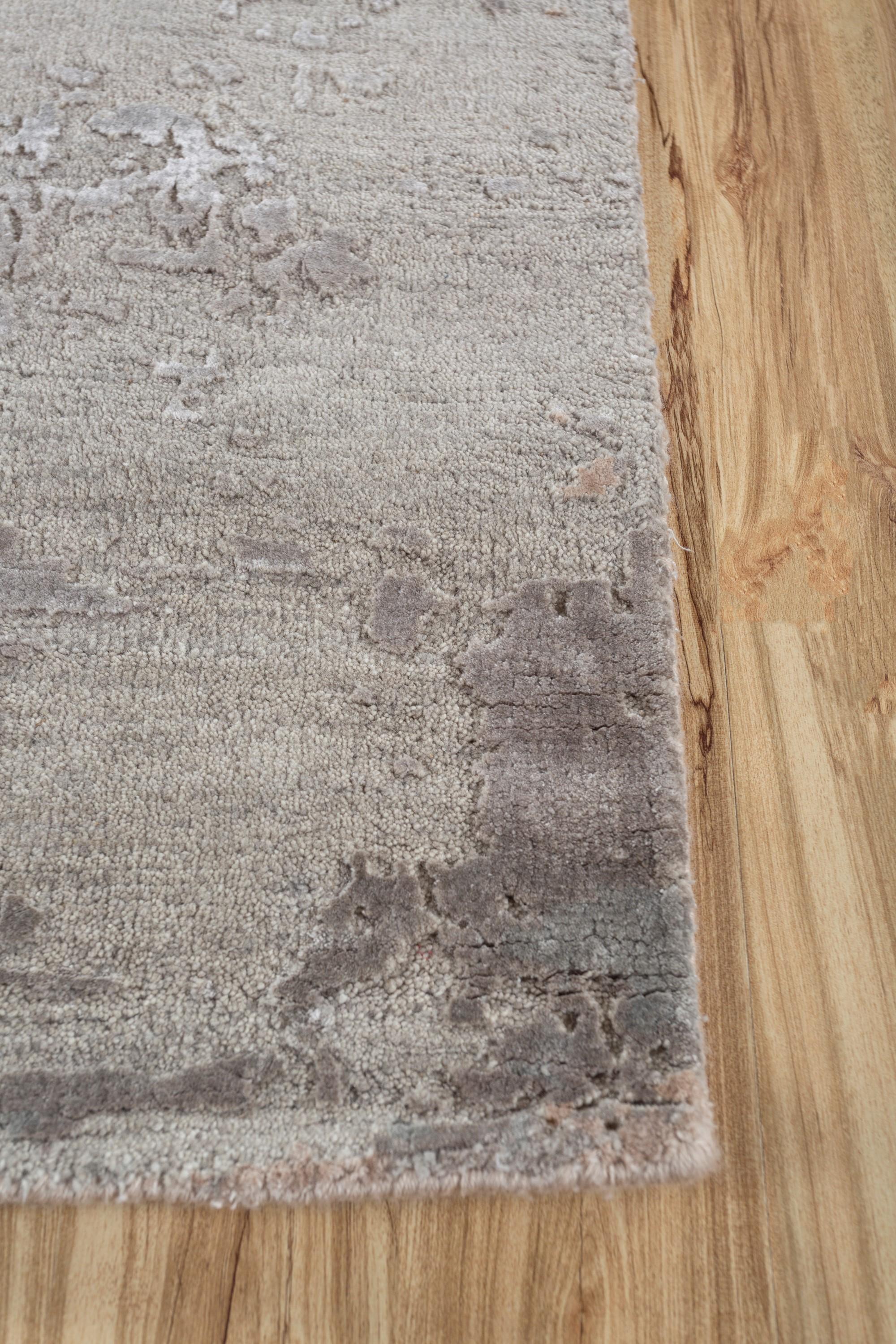 Modern Jaipur Rugs Antique White & Classic Gray 240X300 cm Hand Knotted Carpet For Sale