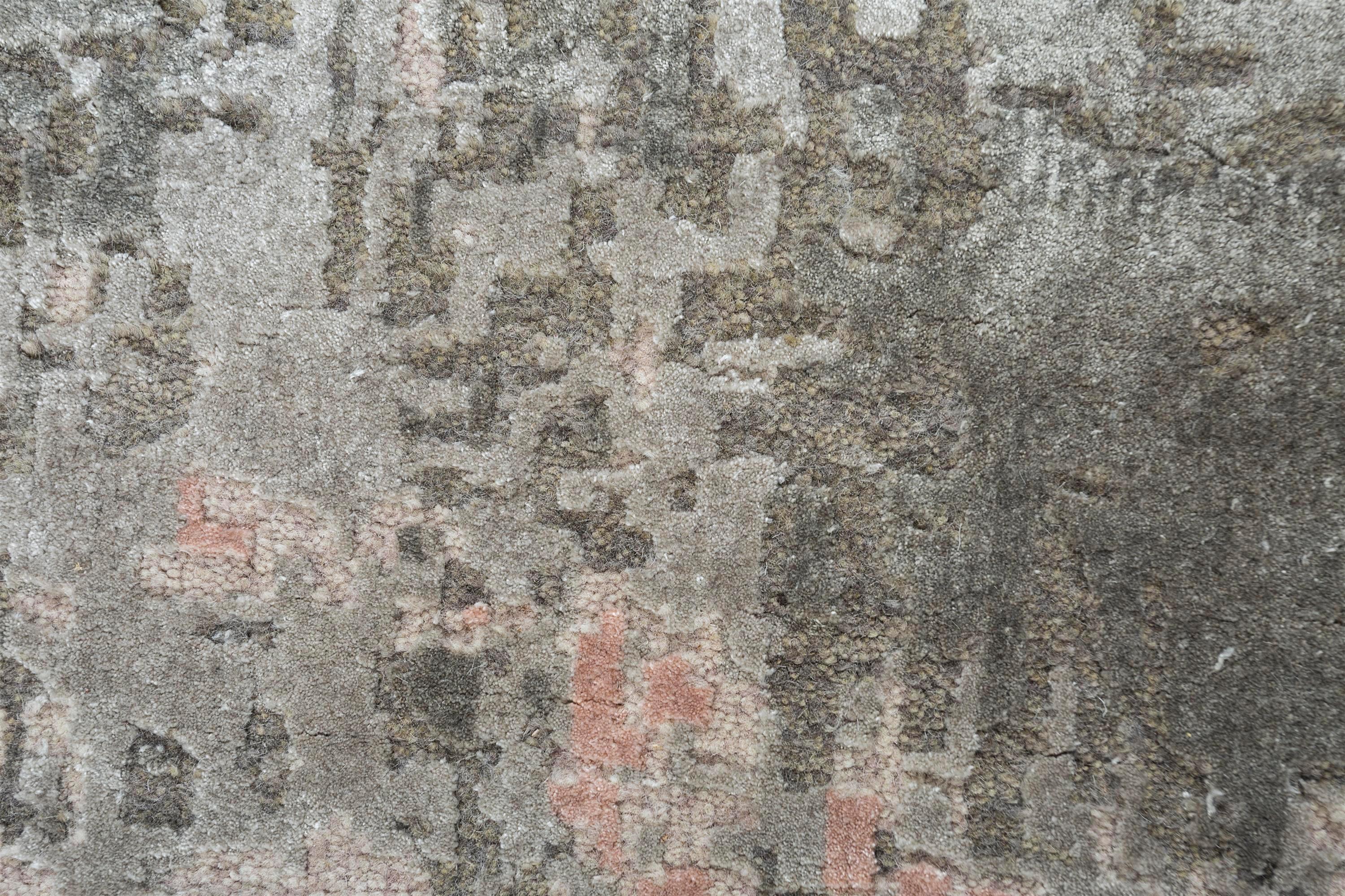 Indien Jaipur Rugs Antique White & Pink Tint 270X360 cm Hand Knotted Carpet en vente