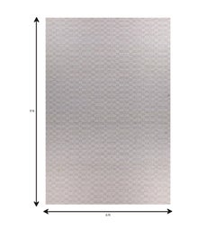 Tappeto Jaipur Arfa 6x9 Ft Tappeto geometrico classico grigio in lana fatto a mano Dhurrie