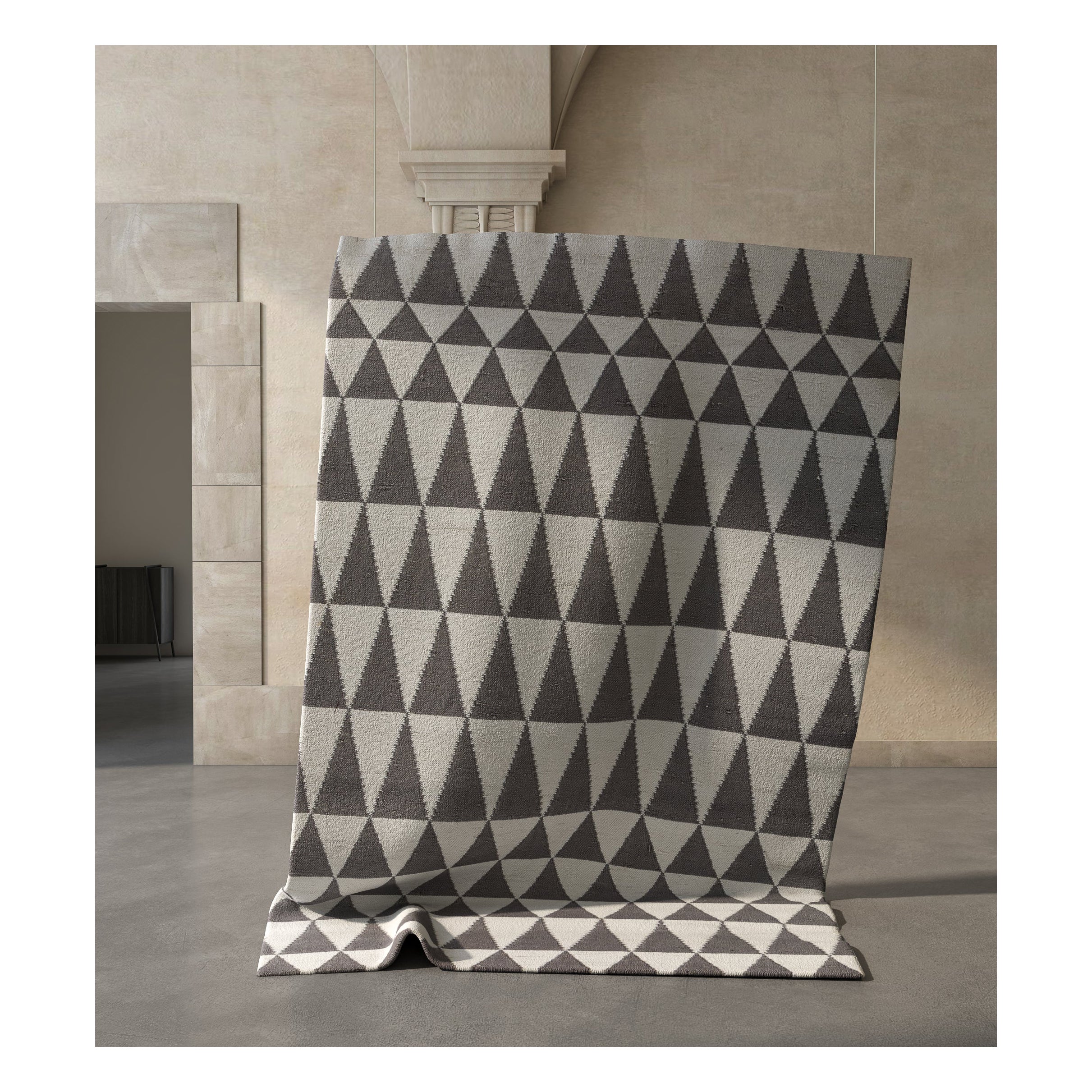 Tappeto Jaipur Rugs Arfa Modern 5
3x7
6 Ft Tappeto geometrico grigio fatto a mano Dhurrie