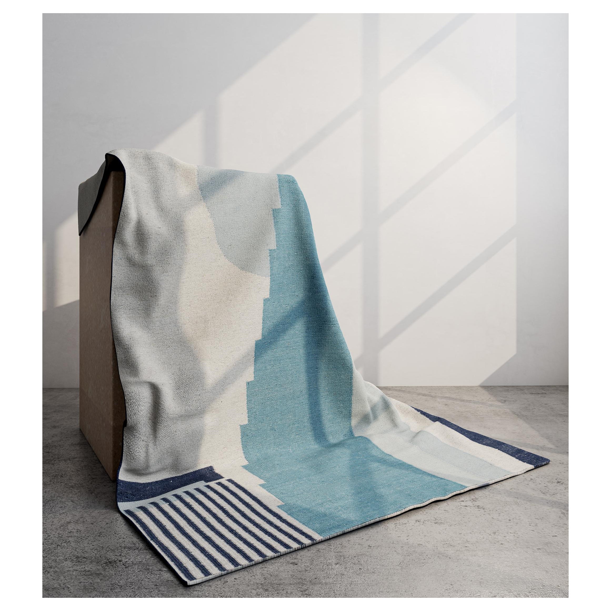 Tappeto Jaipur Rugs Arfa Modern 5x8 Ft Tappeto astratto in lana avorio fatto a mano Dhurrie