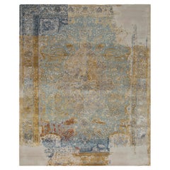 Jaipur Rugs Blue Haze & Crystal Gray 270X360 cm Hand Knotted Carpet
