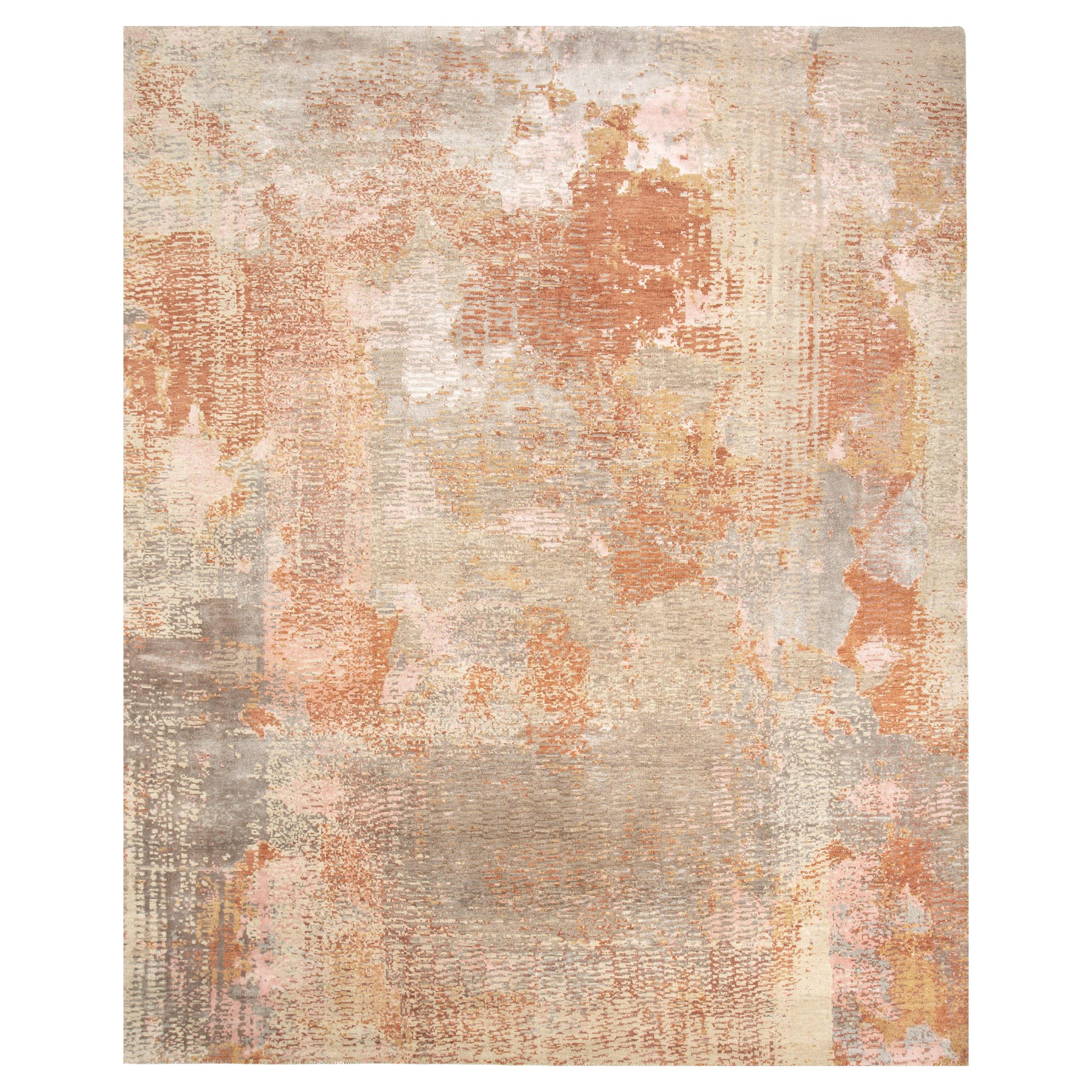 Jaipur Rugs Cloud White & Peach Bloom 240X300 cm Hand Knotted Carpet