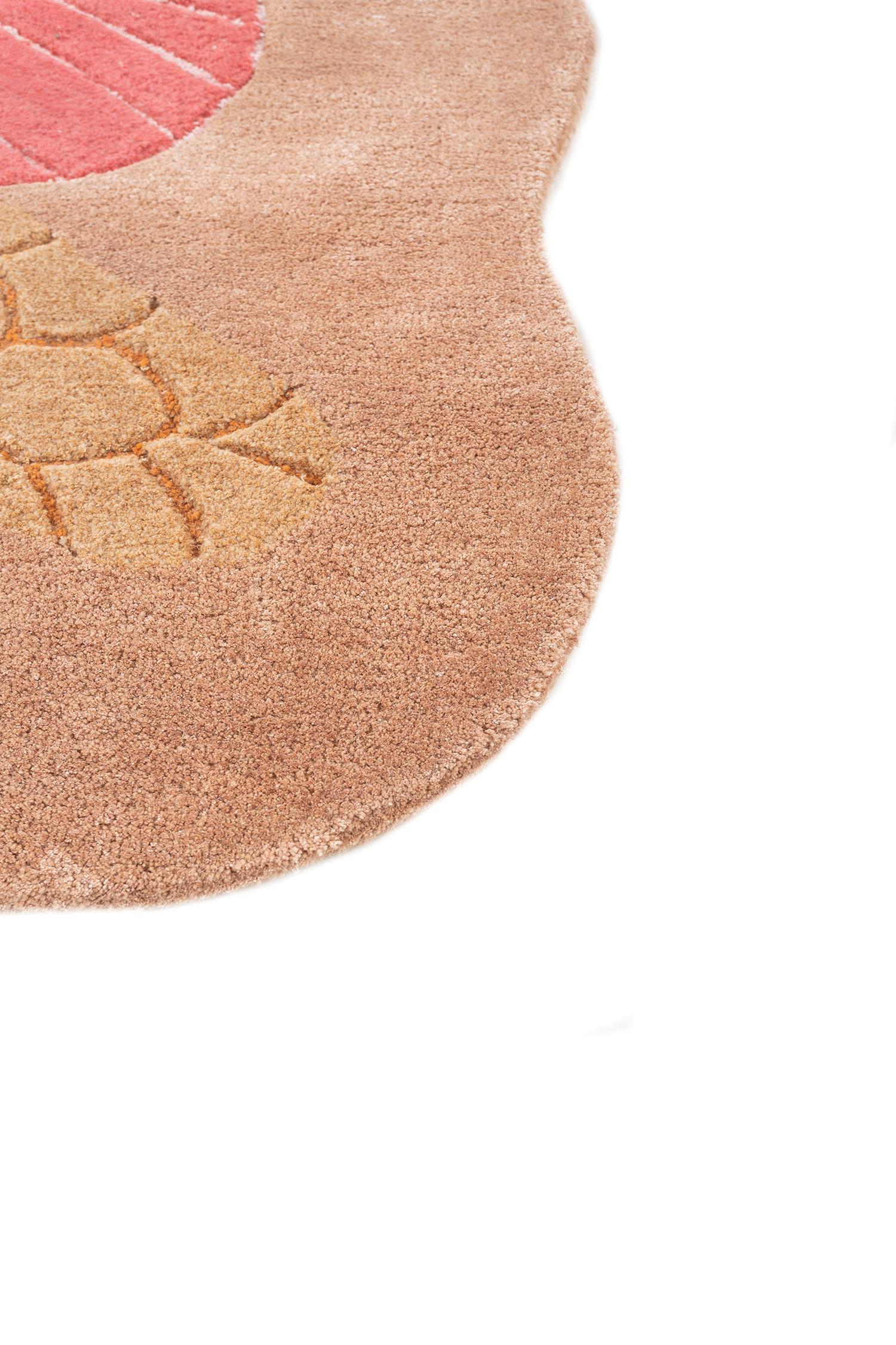 Indian Jaipur Rugs Coral Essence & Deco Rose 183X270 cm Hand Tufted Carpet For Sale