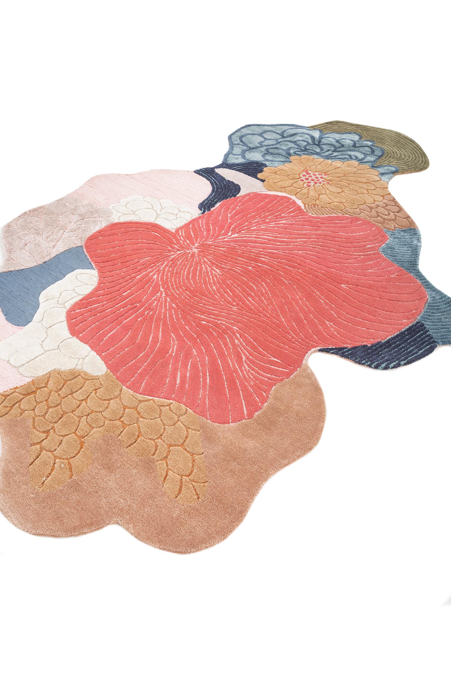 Fait main Tapis Jaipur - Corail Essence & Deco Rose 183X270 cm tufté à la main en vente