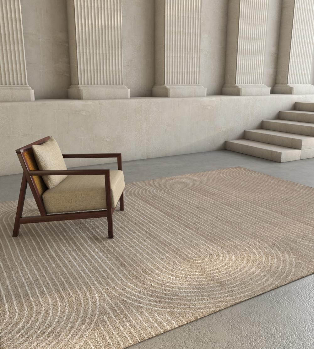 With its tone-on-tone palette, the rugs from the Azalea collection will instantly uplift the mood of any space. Adding warmth and comfort to floors and tying together a variety of decor, these wool and viscose rugs are knotted by hand with a soft