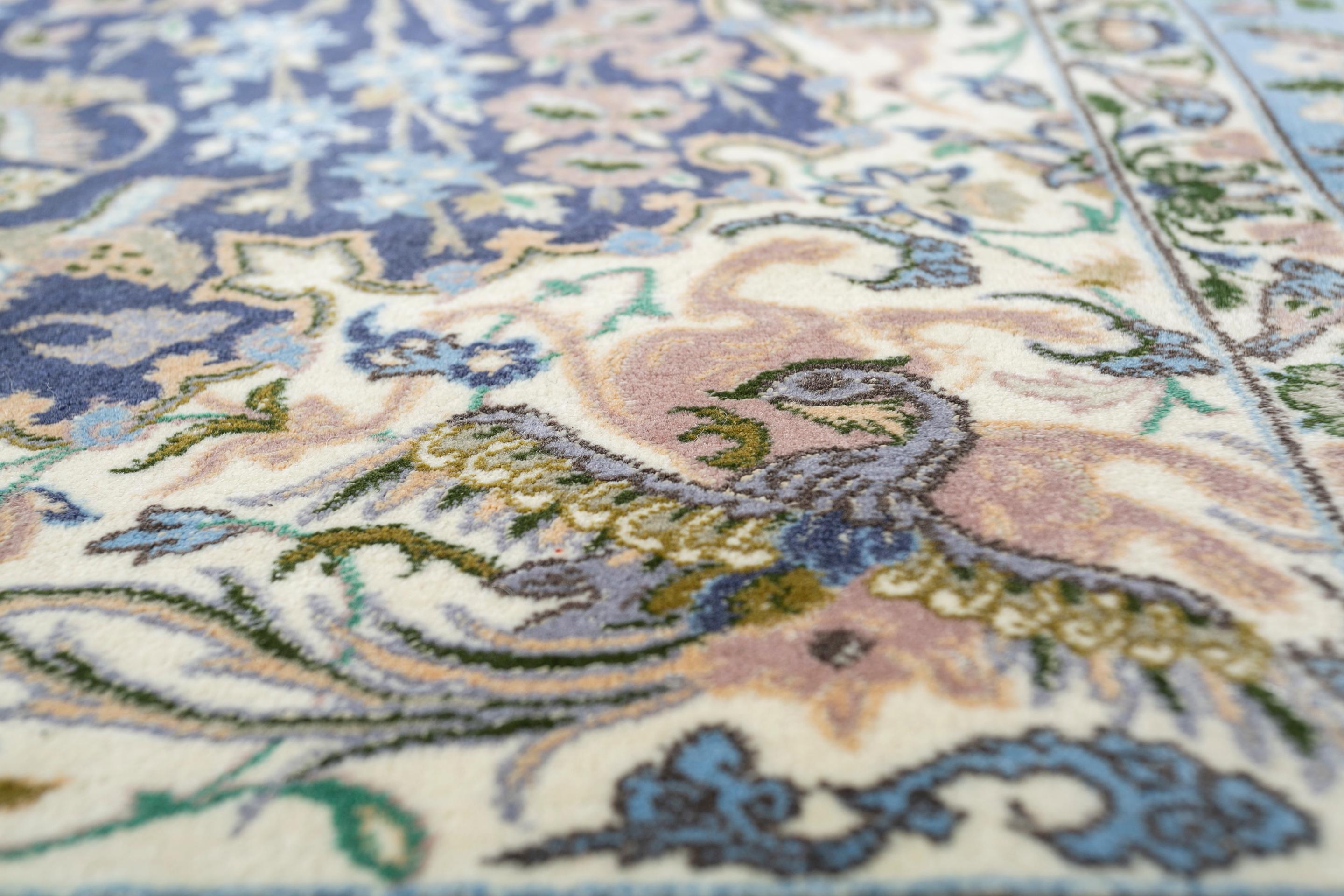 Modern Jaipur Rugs Deep Navy & Inky Sea 105X165 cm Hand Knotted Carpet For Sale