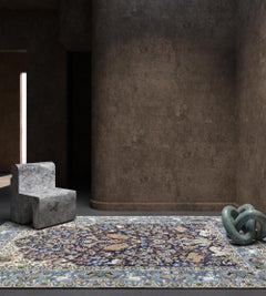 Tappeto Jaipur Rugs Deep Navy & Inky Sea 105X165 cm annodato a mano