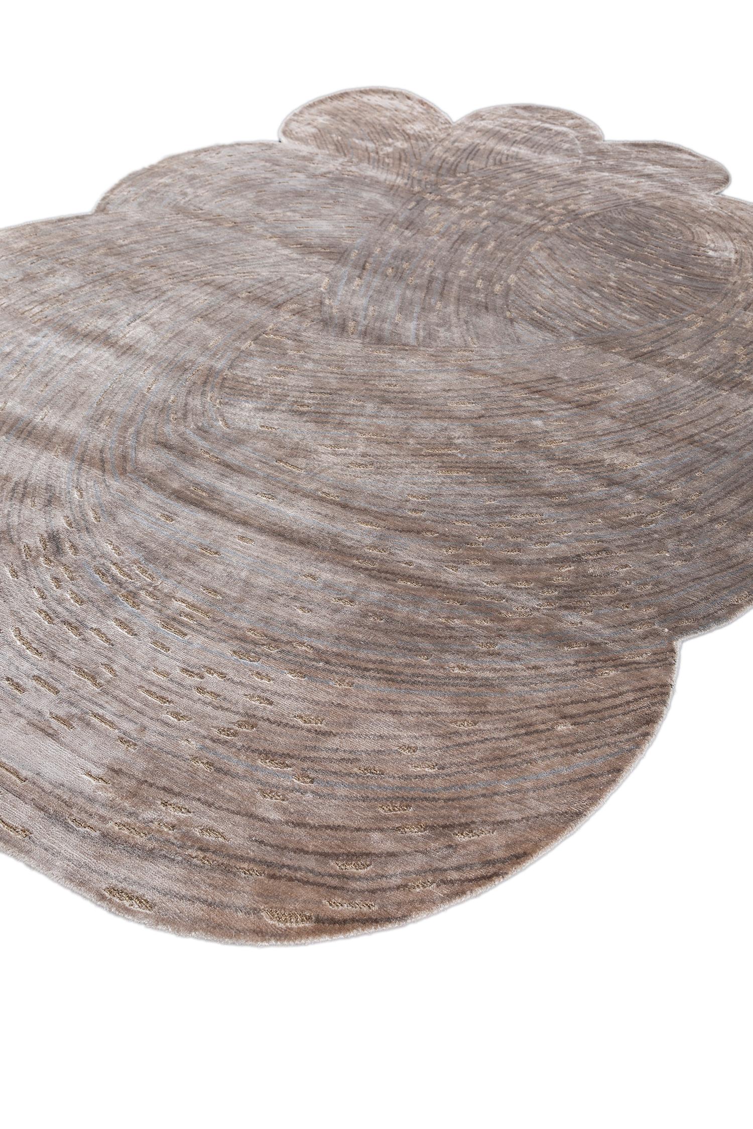 Hand-Knotted Jaipur Rugs Flax & White Sand 180X270 cm Hand Knotted Carpet For Sale
