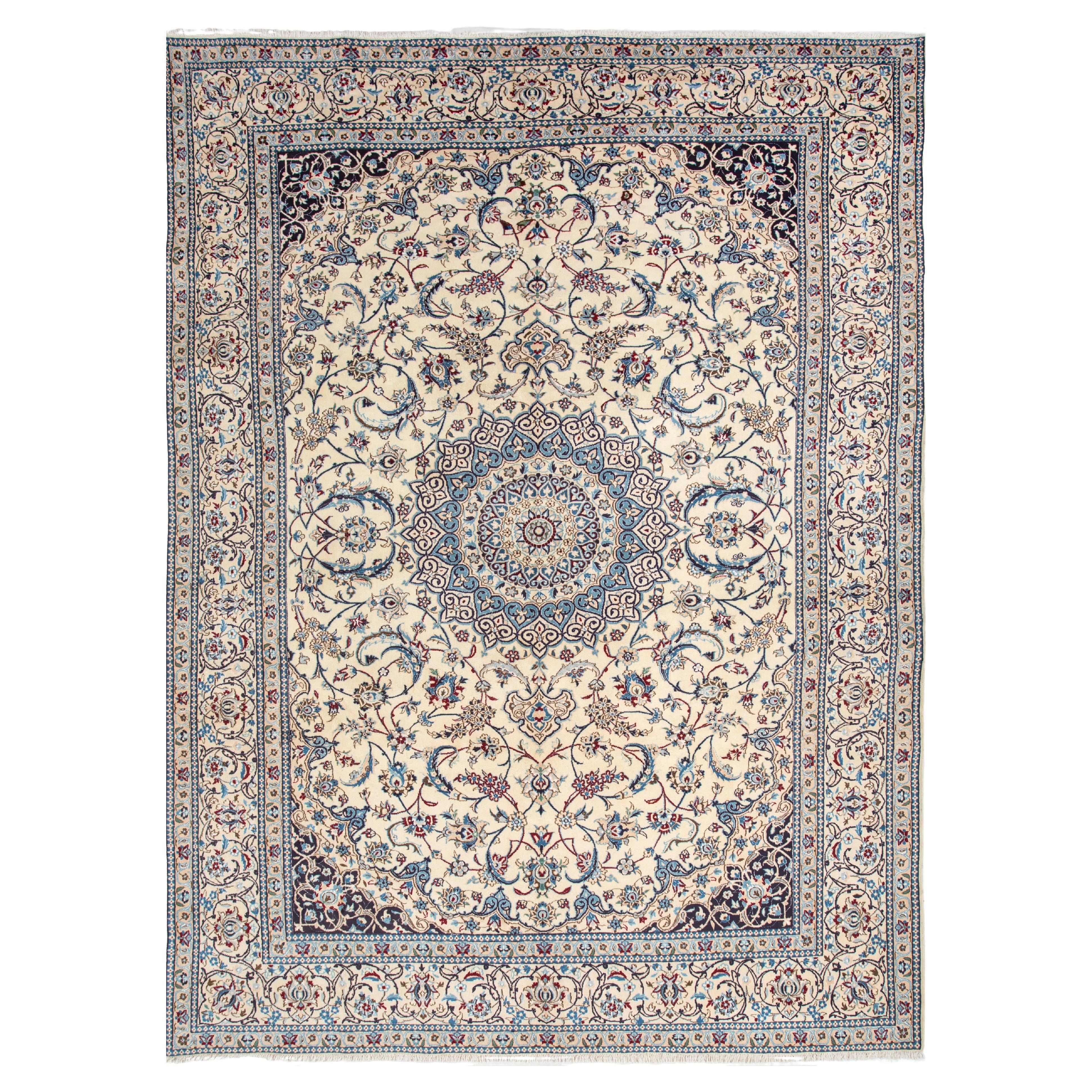 Alfombra Anudada a Mano Jaipur Rugs Oro y Azul Océano 240X350 cm