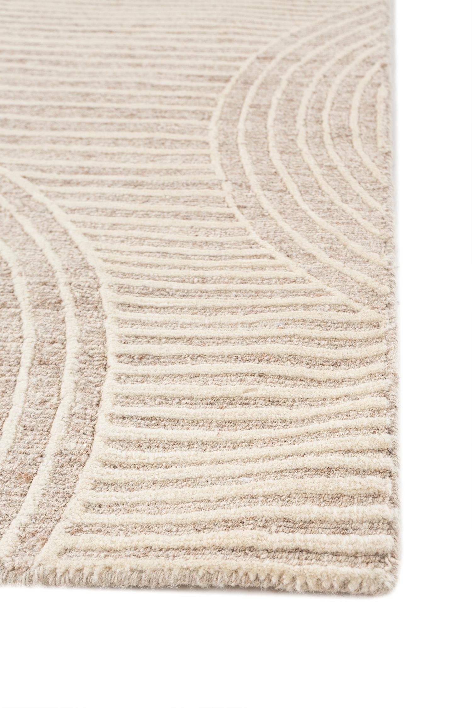 Indian Jaipur Rugs Light Pebble & White 180X270 cm Hand Knotted Carpet For Sale