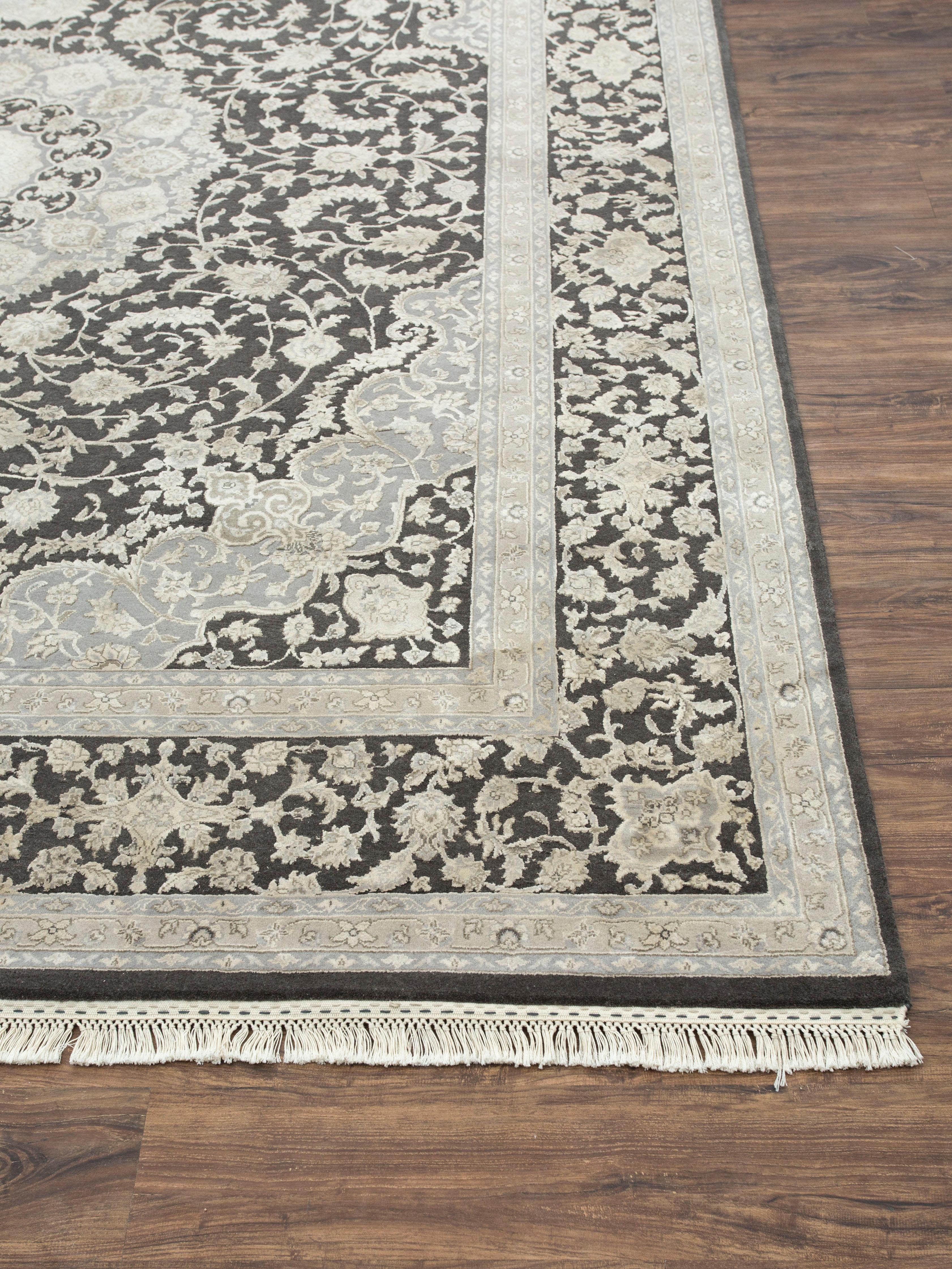 Indian Jaipur Rugs Liquorice 240X300 cm Hand Knotted Carpet For Sale