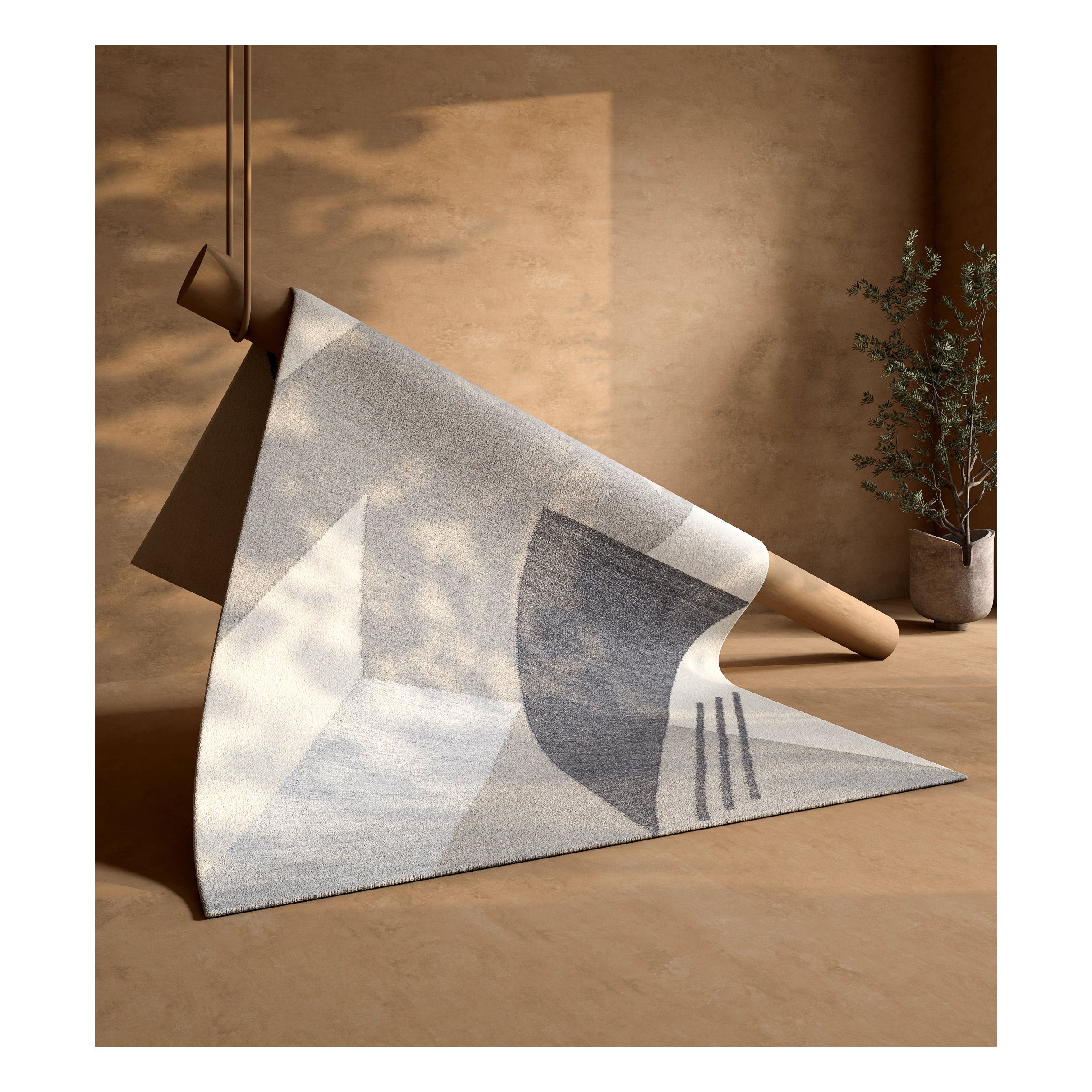 Tappeto Jaipur Rugs Modern 5x8 Ft Tappeto astratto carbone ardesia lana e viscosa Dhurrie