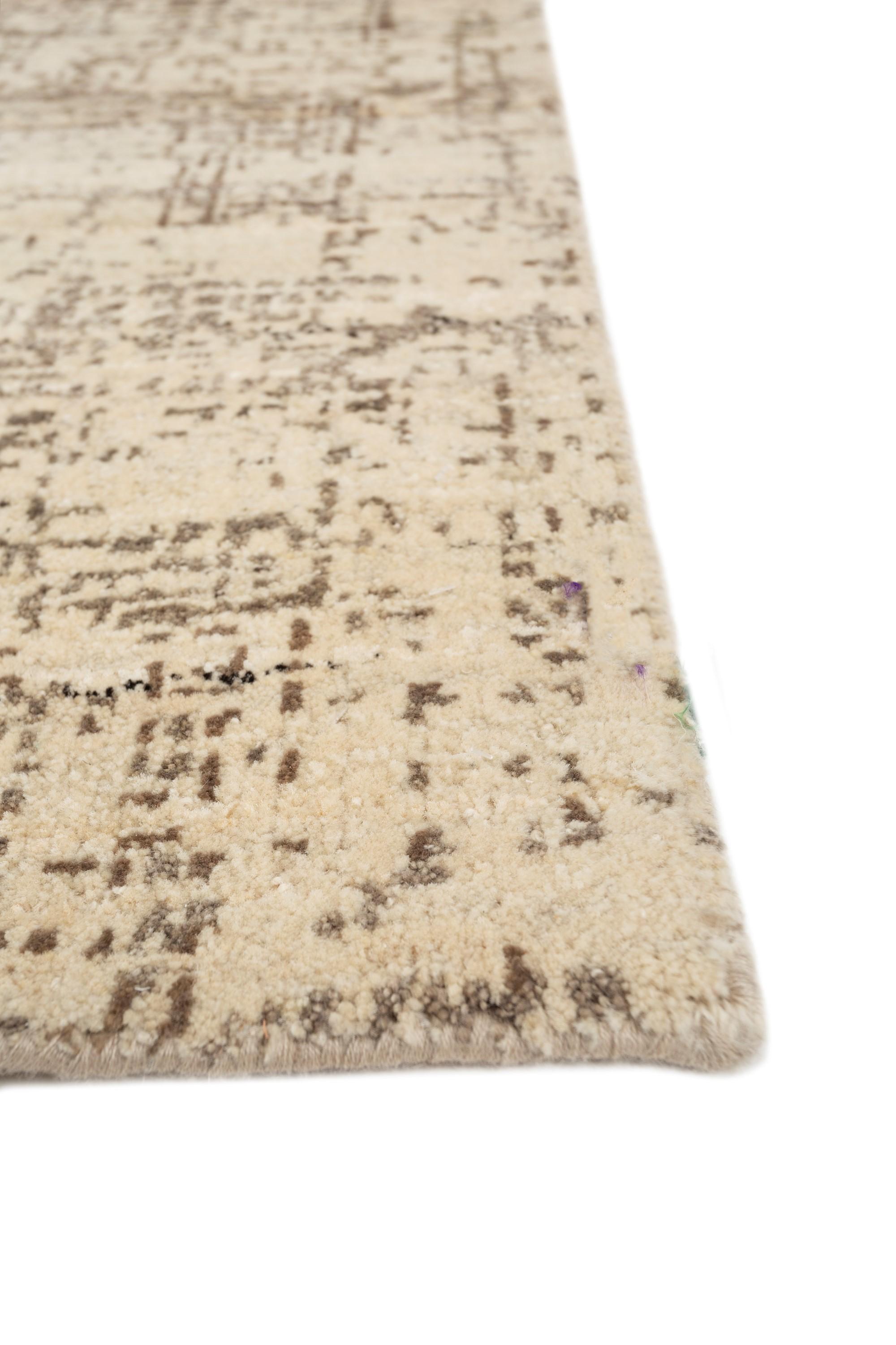 Indian Jaipur Rugs Natural White & Natural White 240X300 cm Hand Knotted Carpet For Sale