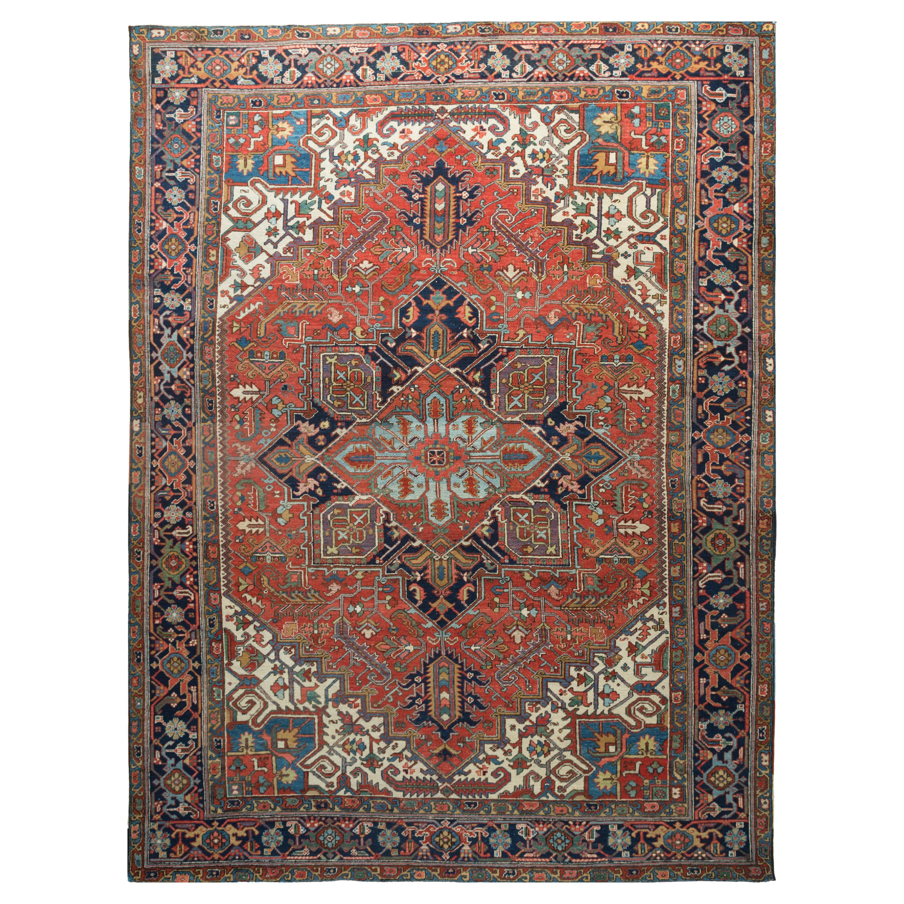 Jaipur Rugs Poppy & Midnight Navy 293X383 cm Hand Knotted Carpet For Sale