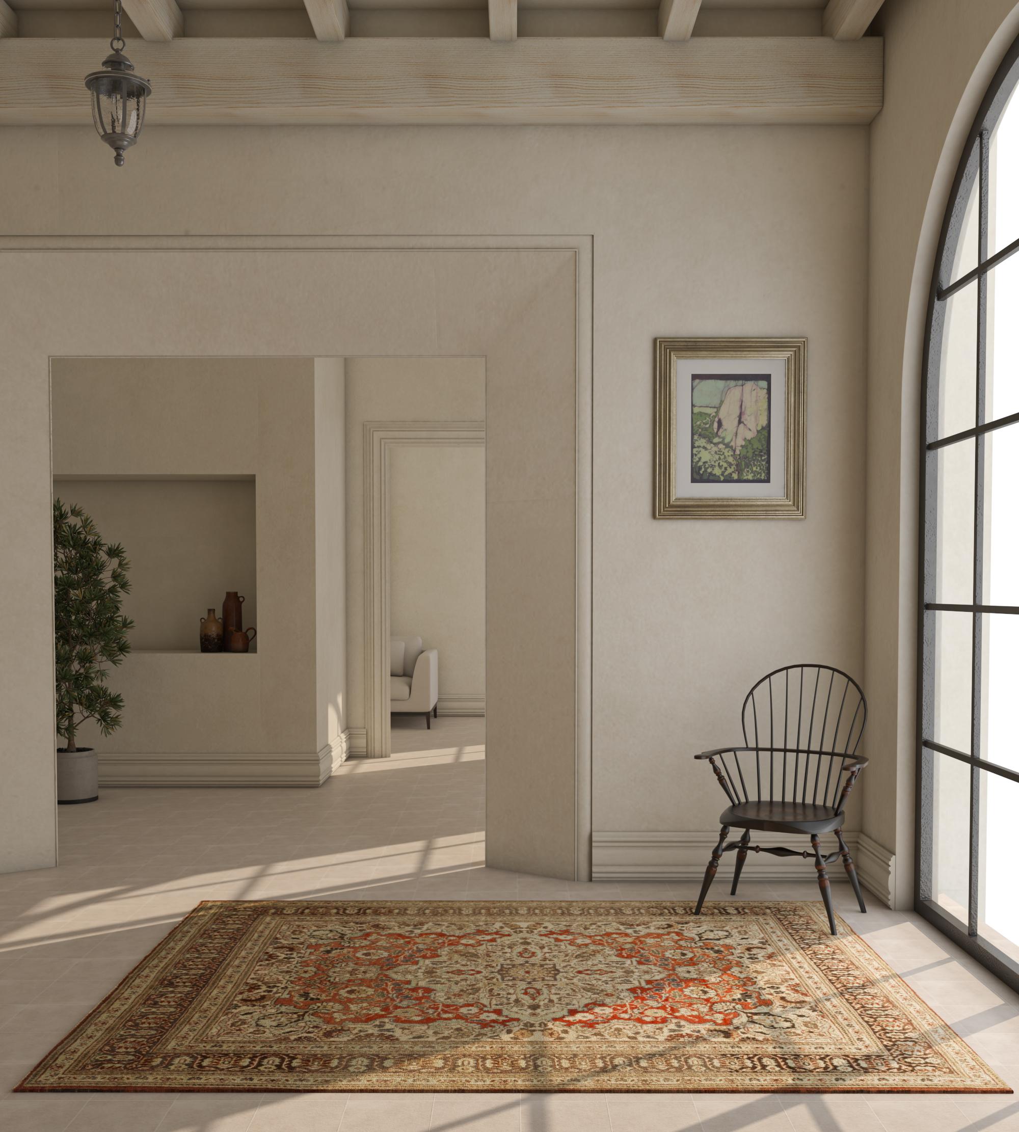 Design Story Within the intricate design lies the enduring charm of history. Behold the timeless allure of the 1900 Tabriz rug, adorned with a captivating medallion design. The rich hues of sangria and natural brown infuse warmth into any space.