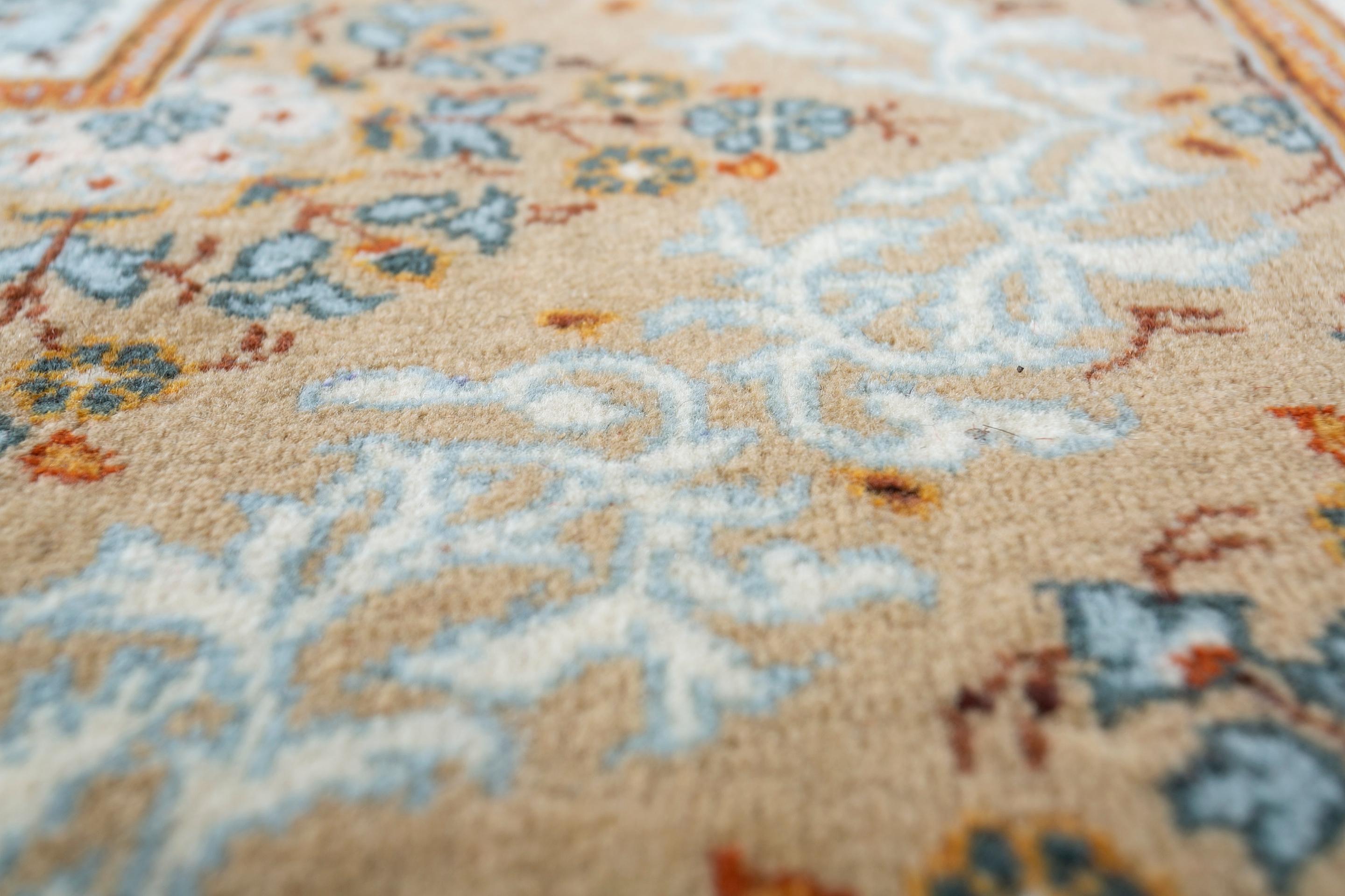 Modern Jaipur Rugs Spa Blue & Light Peach 270X375 cm Hand Knotted Carpet For Sale