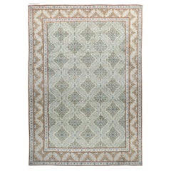 Jaipur Rugs Spa Blue & Light Peach 270X375 cm Hand Knotted Carpet