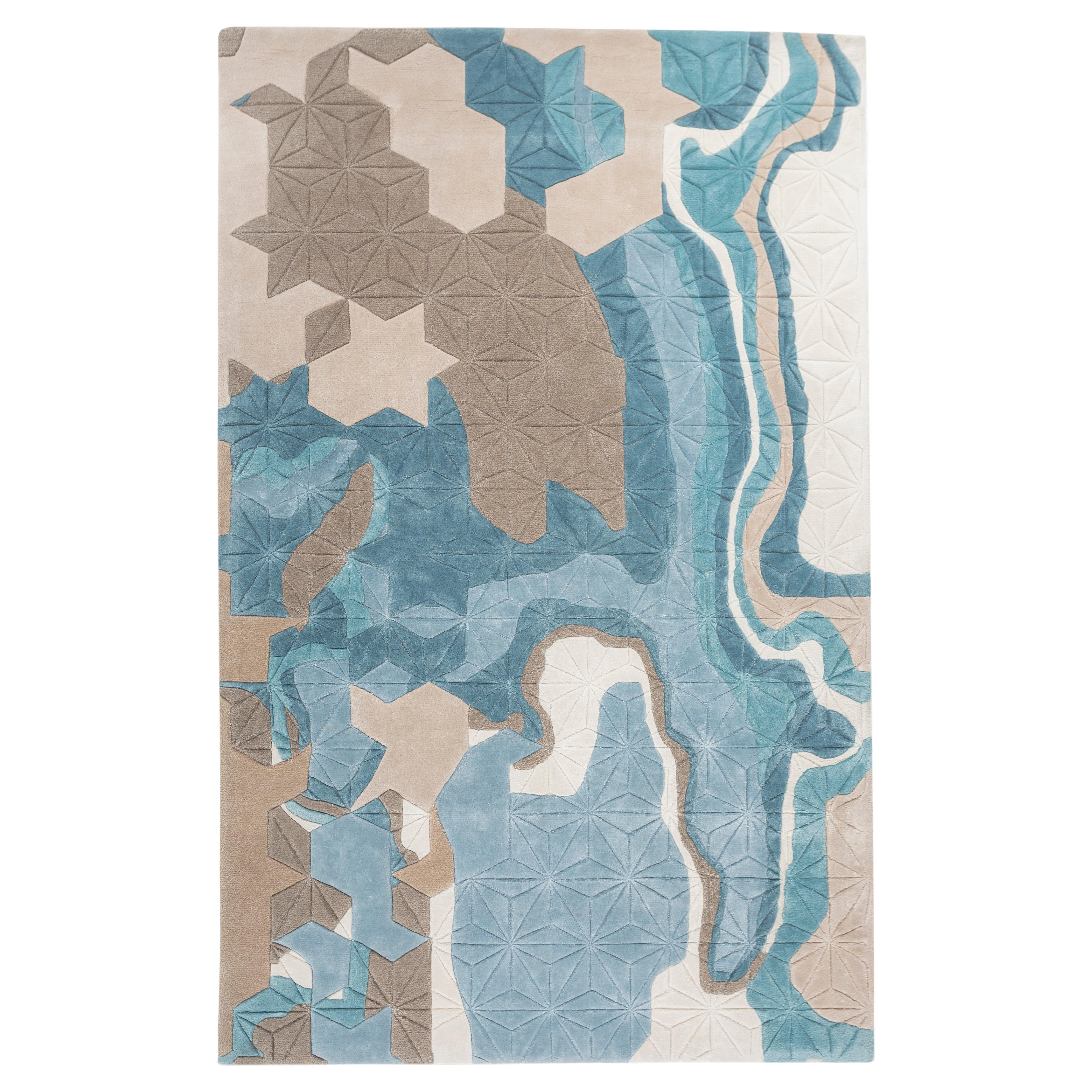 Jaipur Rugs Undyed White & Aegean Blue 240X300 cm Hand Tufted Carpet