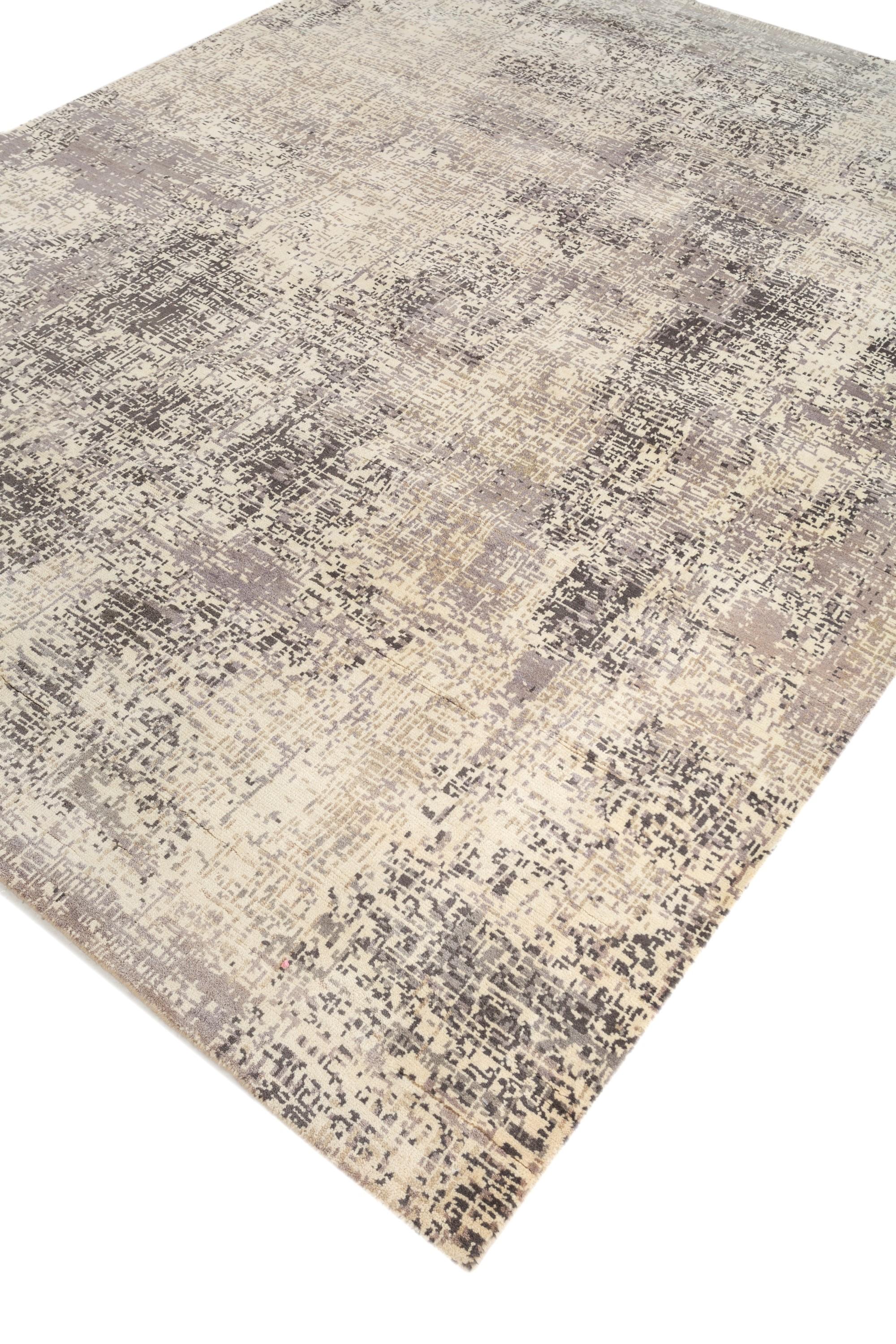 Modern Jaipur Rugs Undyed White & Soft Gray 240X300 cm Hand Knotted Carpet For Sale