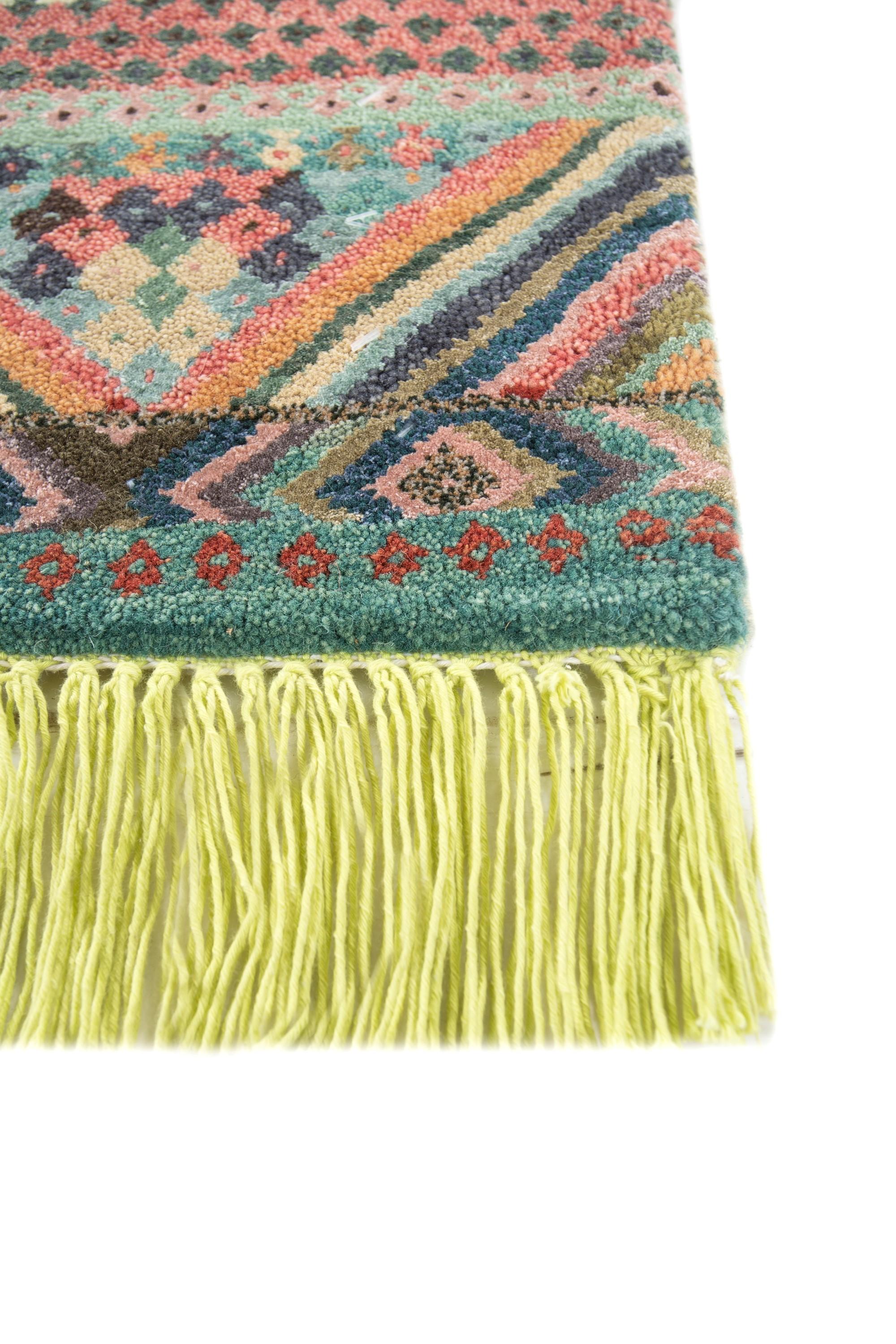 Indien Jaipur Rugs Wasabi & Batik Green 170X240 cm Hand Knotted Carpet en vente
