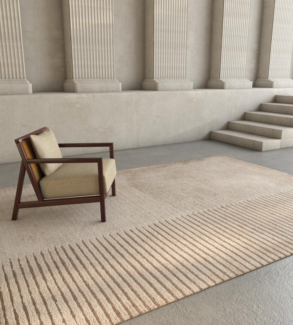 With its tone-on-tone palette, the rugs from the Azalea collection will instantly uplift the mood of any space. Adding warmth and comfort to floors and tying together a variety of decor, these wool and viscose rugs are knotted by hand with a soft