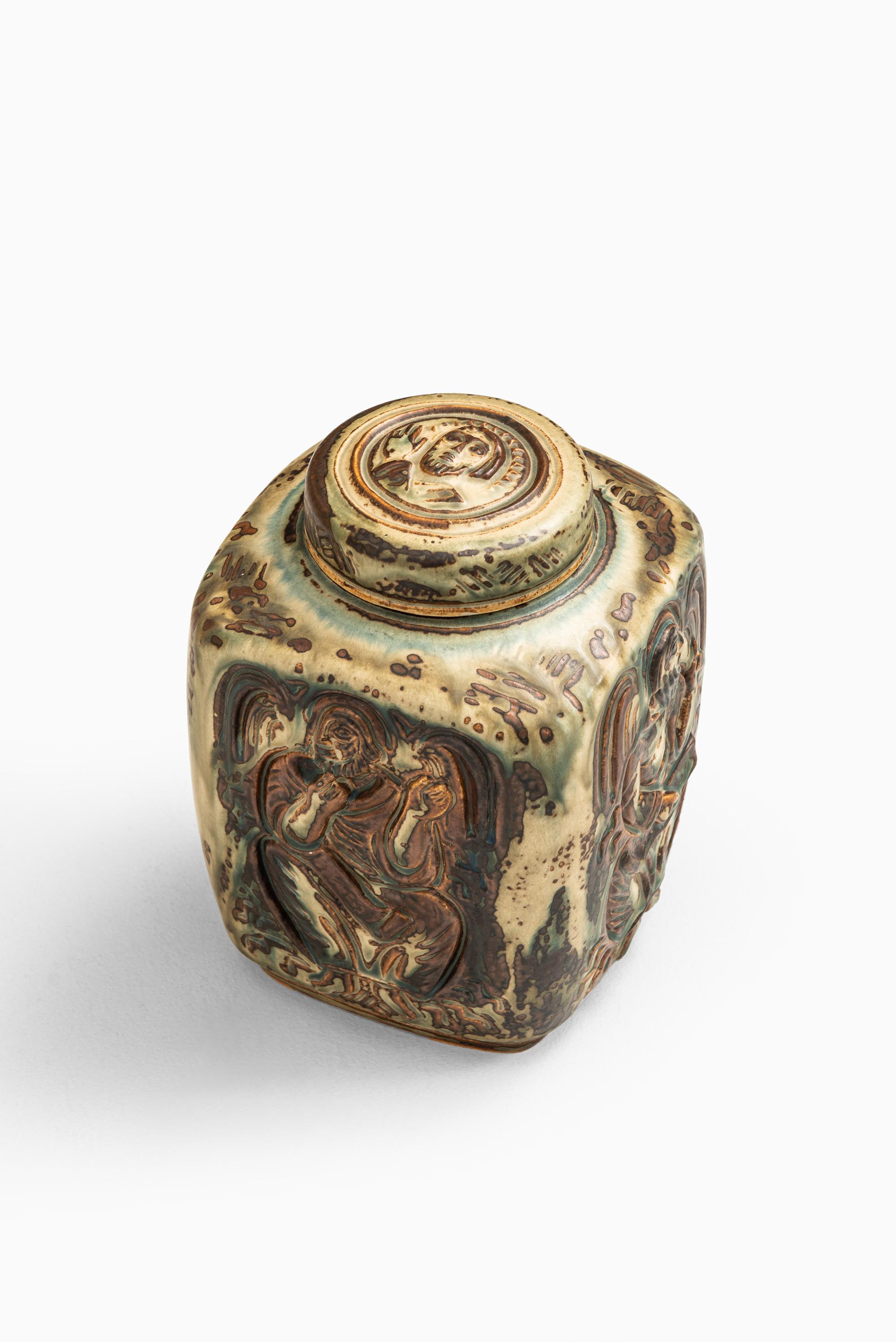 Mid-20th Century Jais Nielsen Ceramic Vase / Urn with Lid by Royal Copenhagen in Denmark For Sale