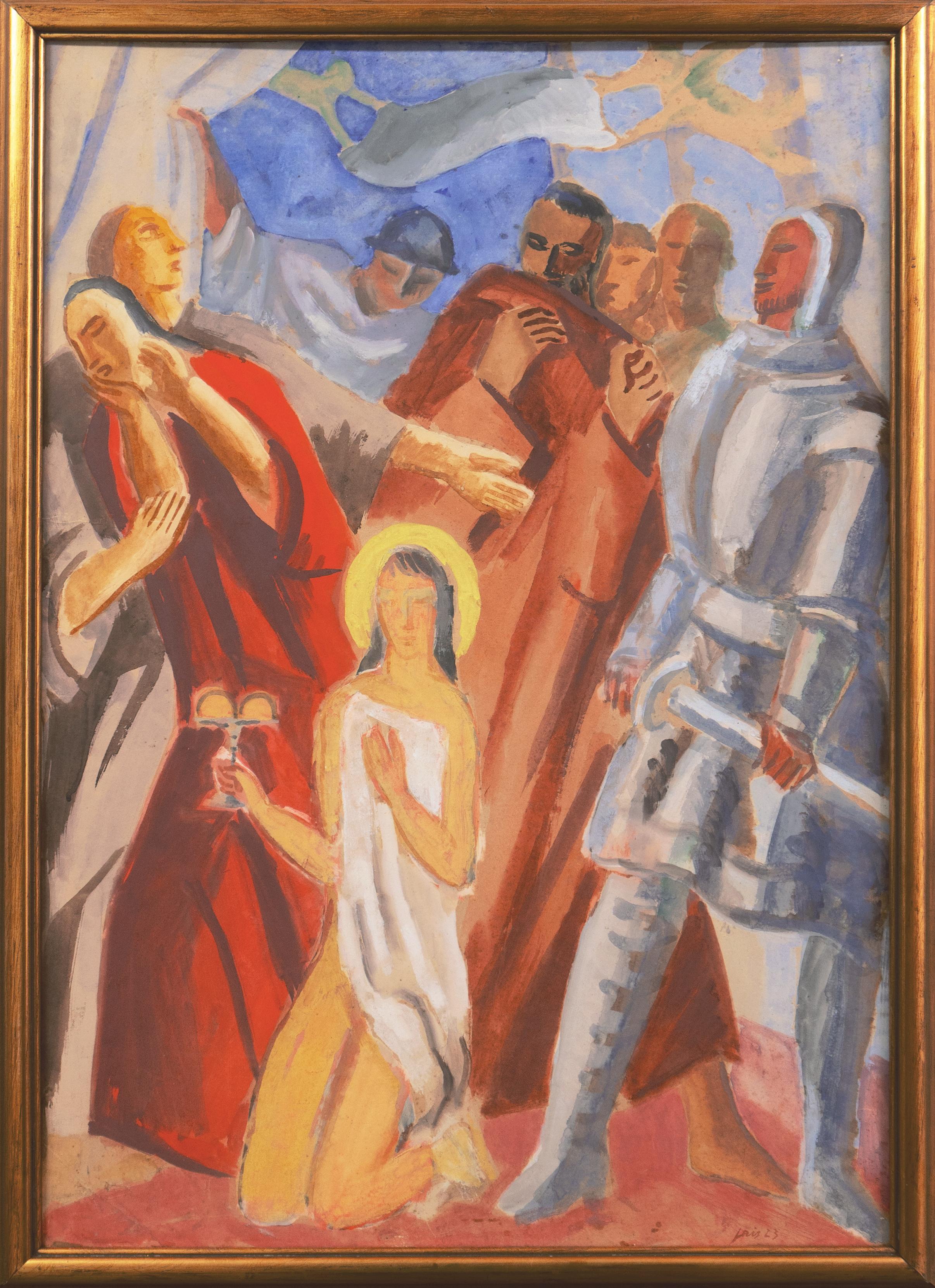 'Joan of Arc', Paris, Salon d’Automne, Section d'Or, Group of Thirteen, Benezit - Painting by Jais Nielsen