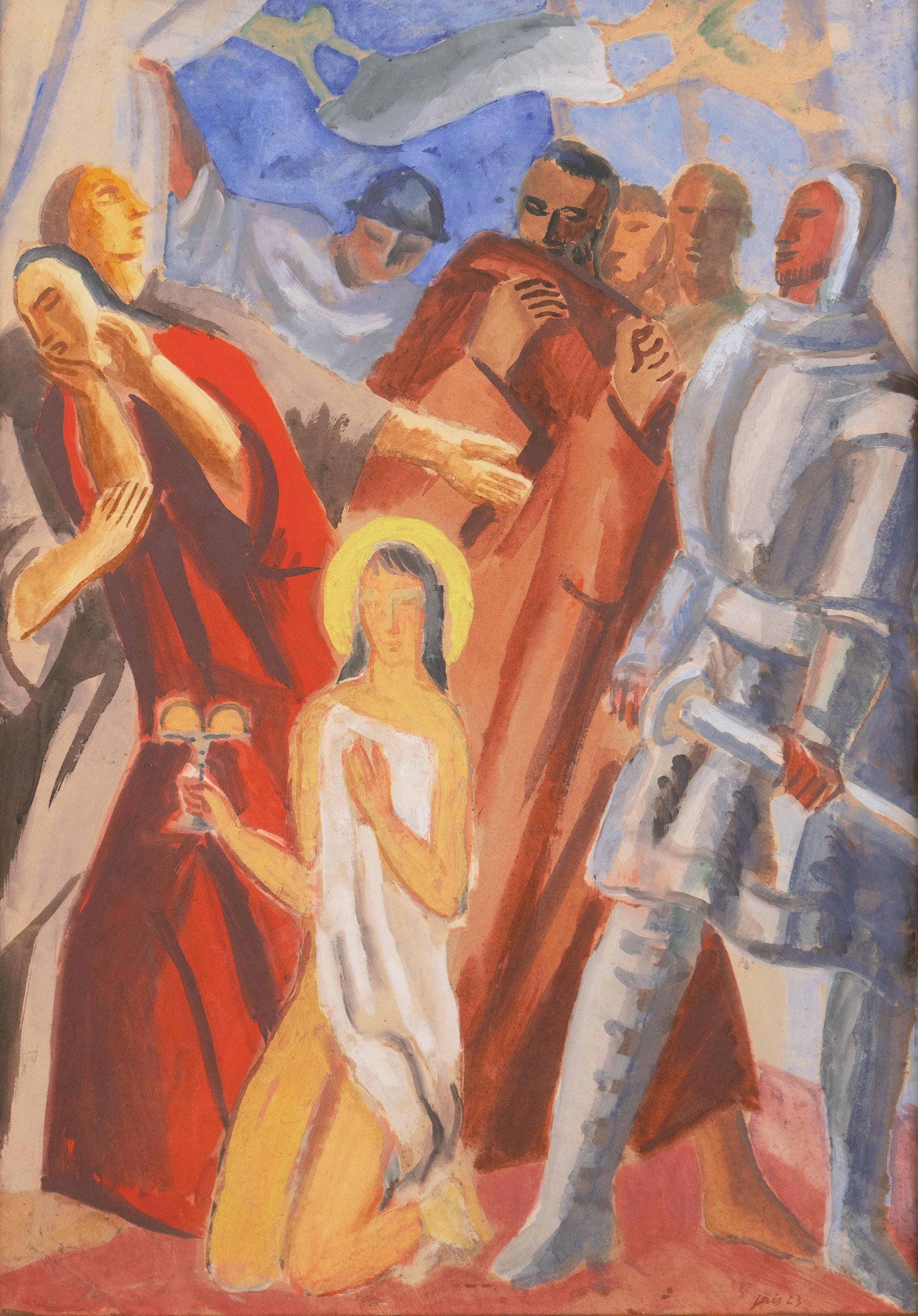 Jais Nielsen Nude Painting – Jeanne d'Arc", Paris, Salon d'Automne, Section d'Or, Dreizehnköpfige Gruppe, Benezit