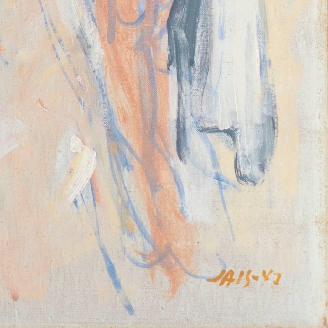 'Figures on a Beach', Large Post-Impressionist oil, Paris, Salon d’Automne - Painting by Jais Nielsen