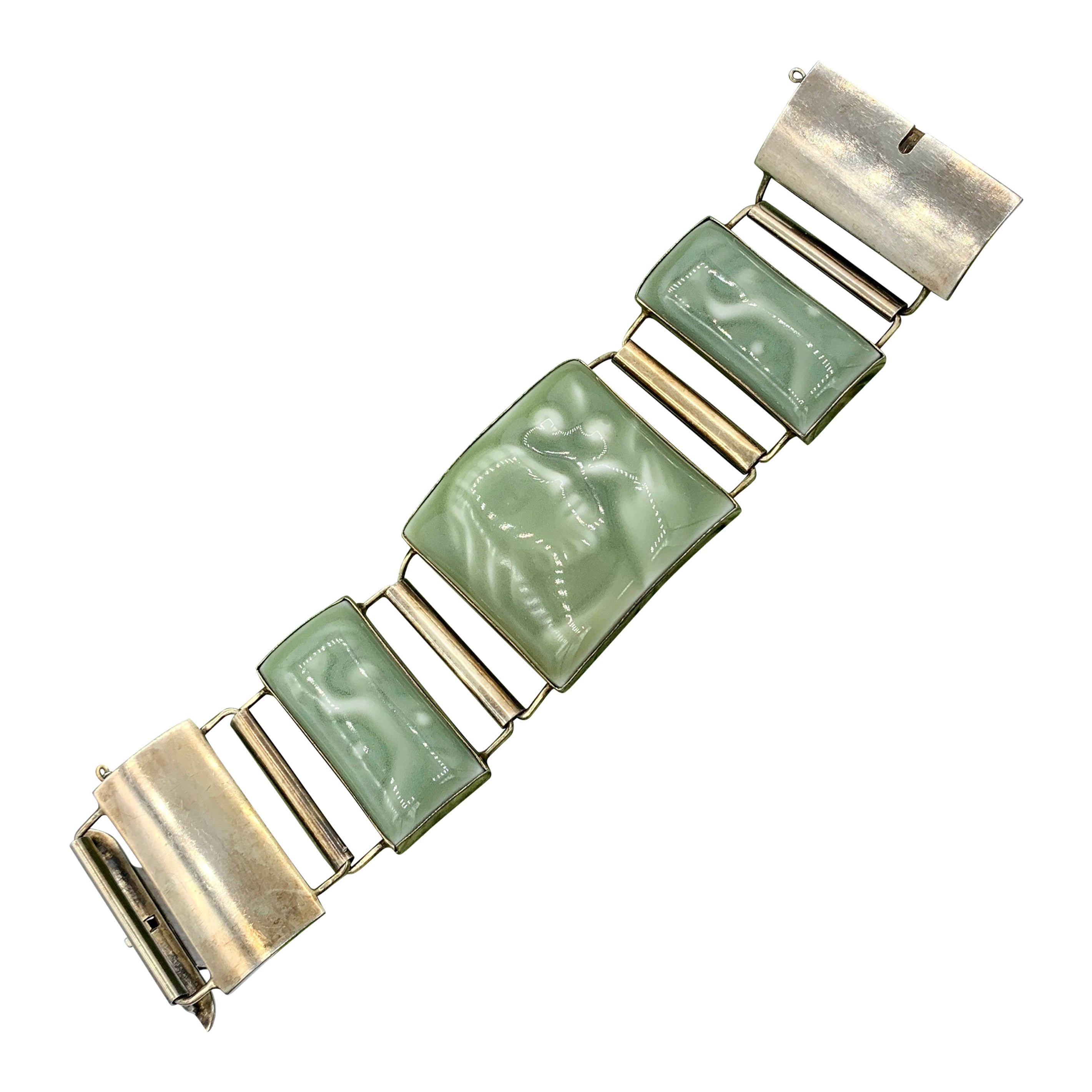 Jais Nielsen Royal Copenhagen Porcelain Modernist Bracelet A. Dragsted Denmark