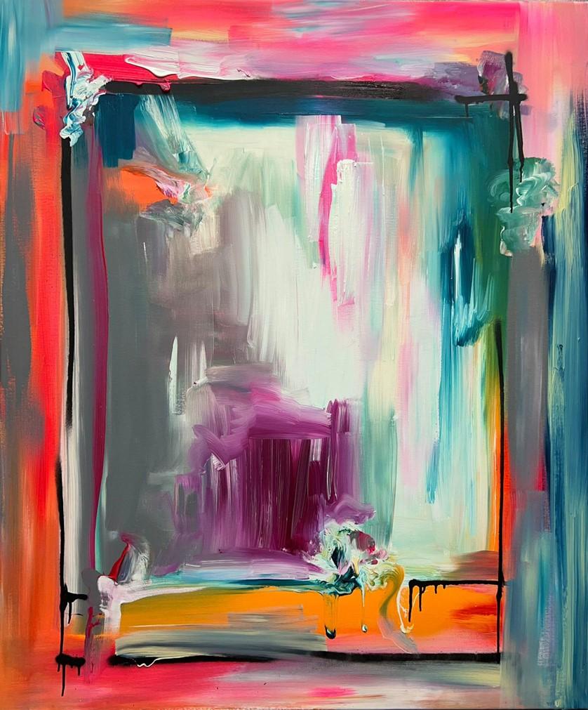 Jake-Andrew Abstract Painting – Rosa Mond
