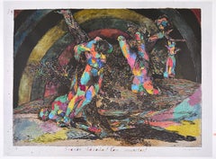 Jake Chapman IN THE REALM OF THE SENSELESS. Watercolor, Goya Disasters of War