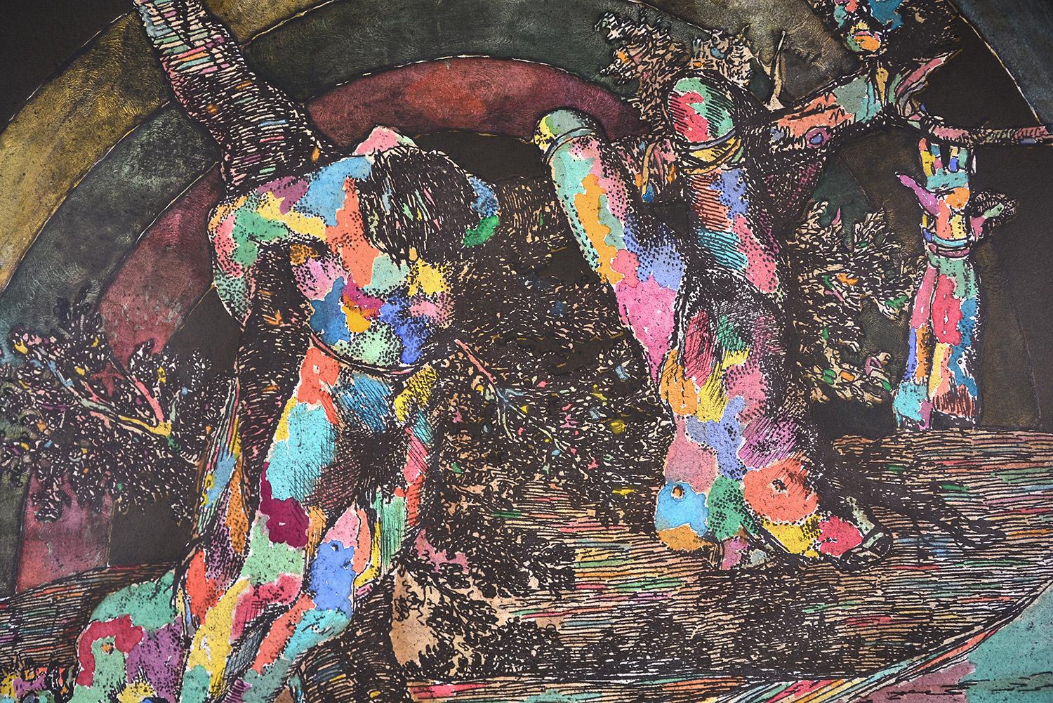 Jake Chapman - IN THE REALM OF THE SENSELESS. Watercolor Goya Disasters of War For Sale 1