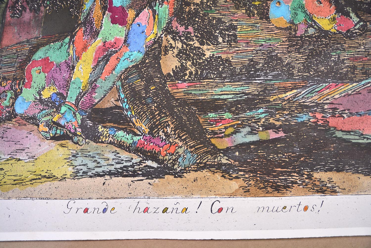 Jake Chapman - IN THE REALM OF THE SENSELESS. Watercolor Goya Disasters of War For Sale 3