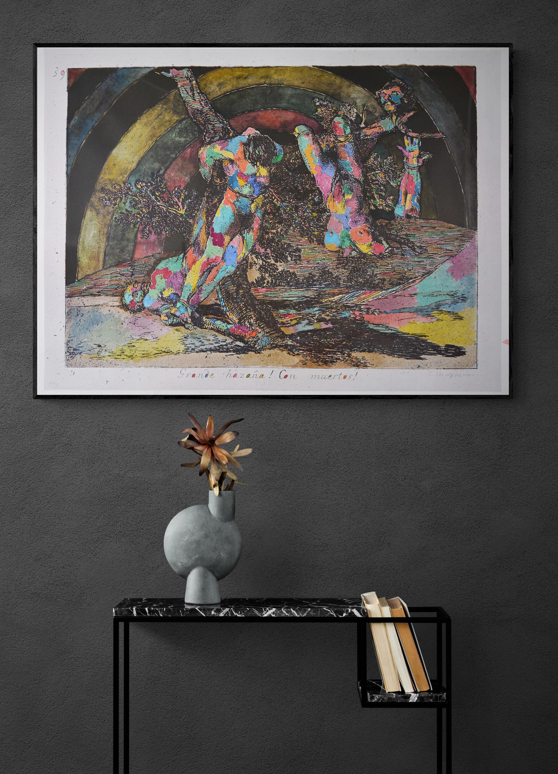 Jake Chapman - IN THE REALM OF THE SENSELESS. Watercolor Goya Disasters of War For Sale 6