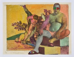 JAKE CHAPMAN - TO LIVE AND THINK PIGS (41/50). Aquarelle Goya Les désastres de la guerre