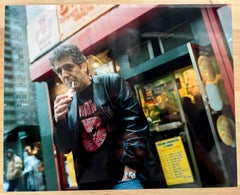 Anthony Bourdain che fuma, stampa originale d'epoca di Jake Chessum
