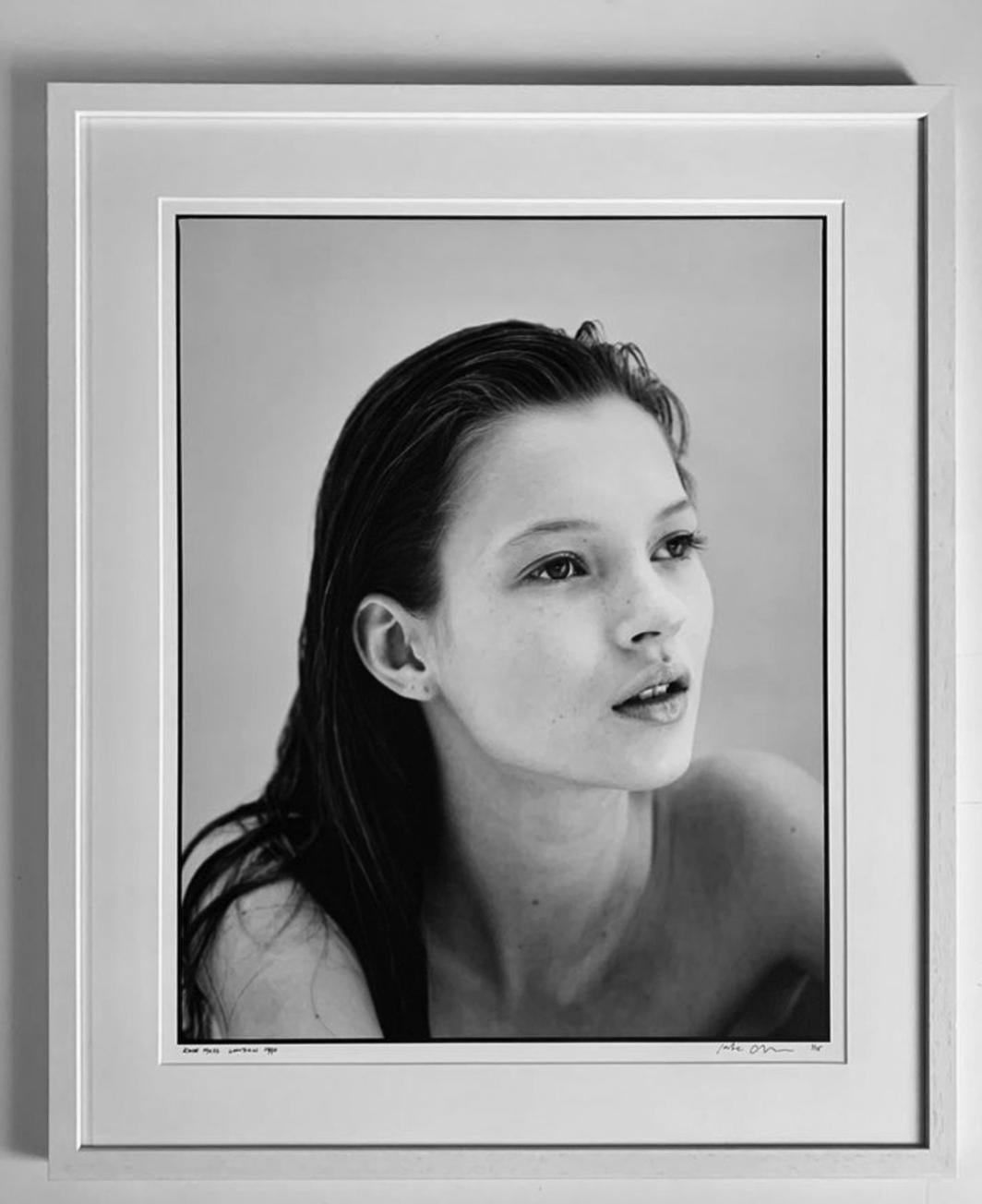 Kate Moss at 16 Side View -  Framed Archival Pigment Print  - Modern Photograph by Jake Chessum
