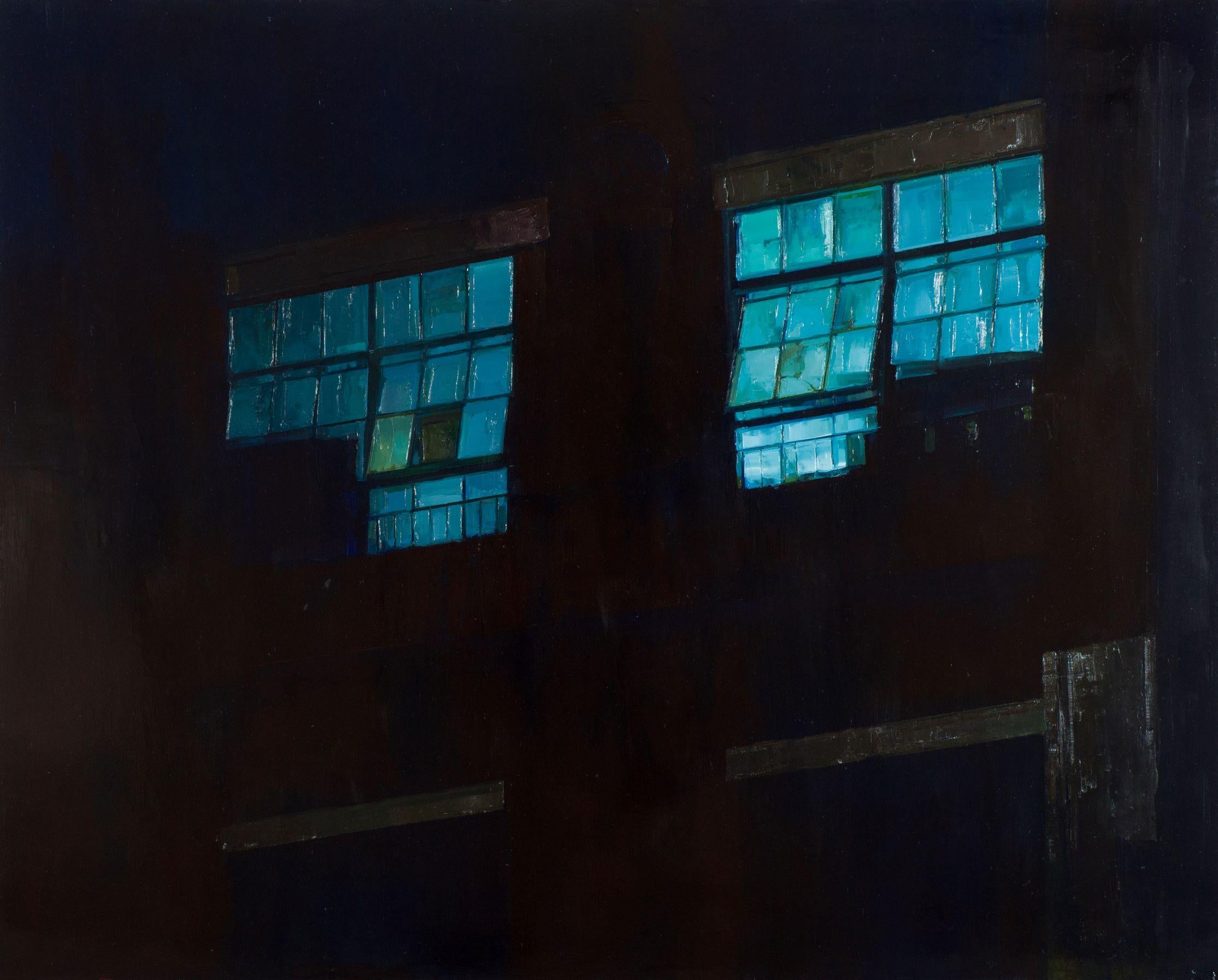 Listing Panes - Painting by Jake Fischer