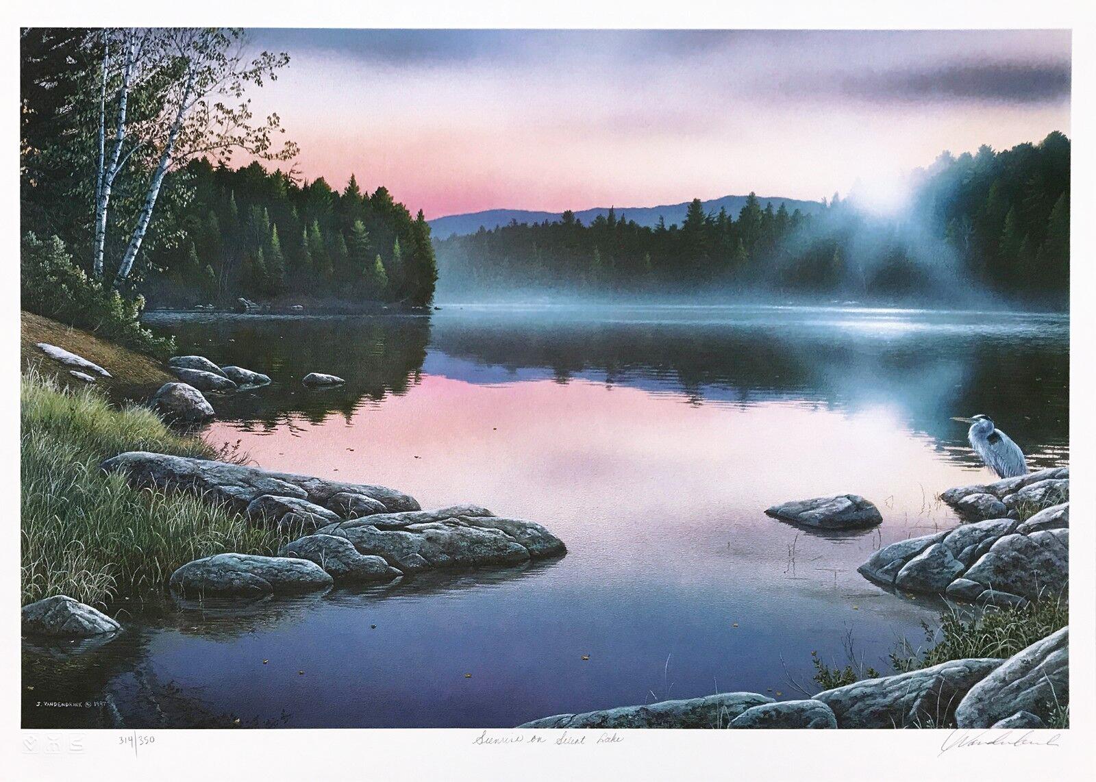 Jake Vandenbrink Landscape Print - SUNRISE ON SILENT LAKE