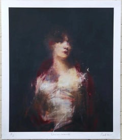 Retrato de una mujer vestida de rojo