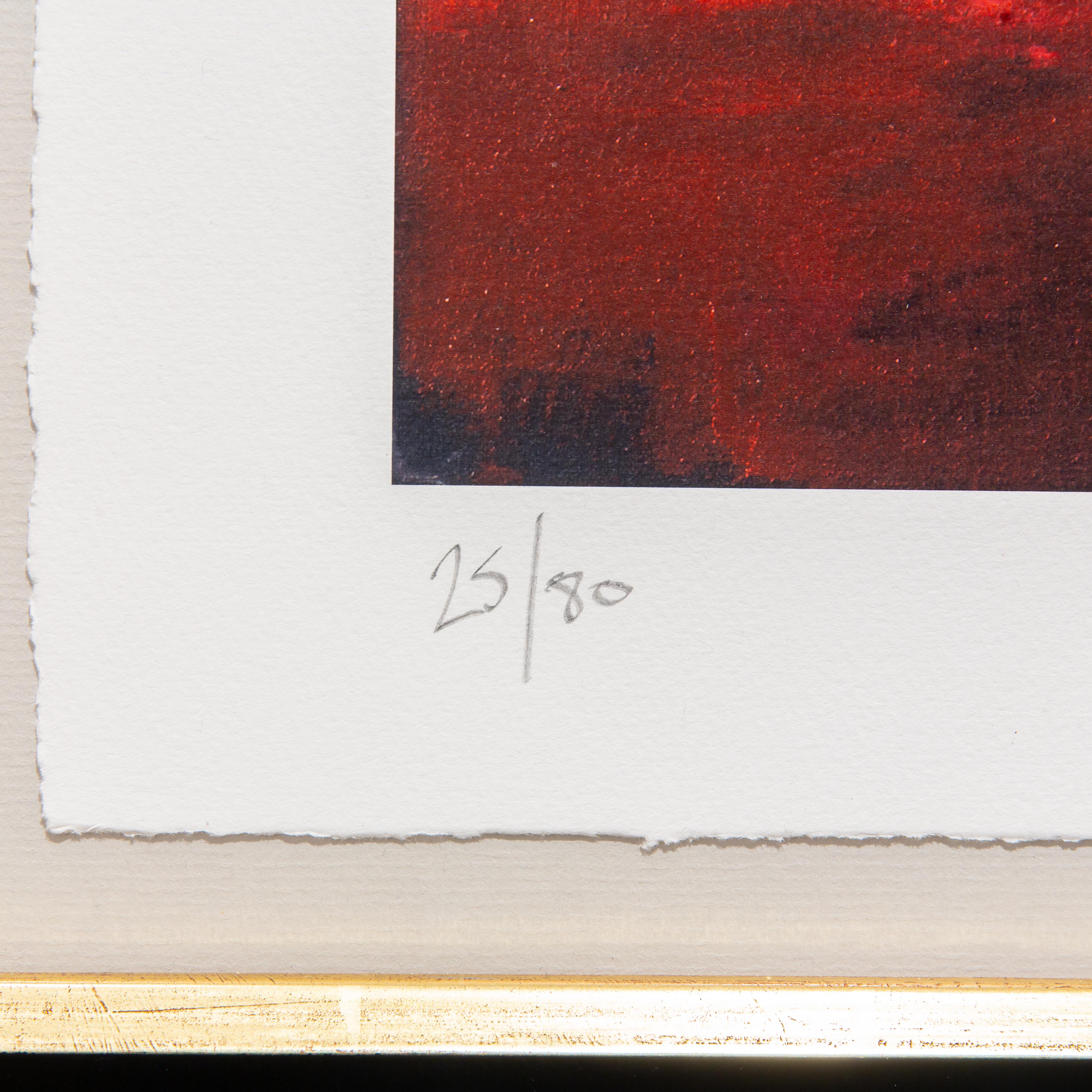 Paesaggio marino con cremisi - Print Contemporaneo di Jake Wood-Evans