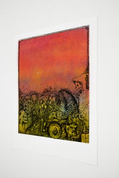 aerosol 7" Jake Yeager Untitled, monogravure sérigraphiée, crâne, animalière