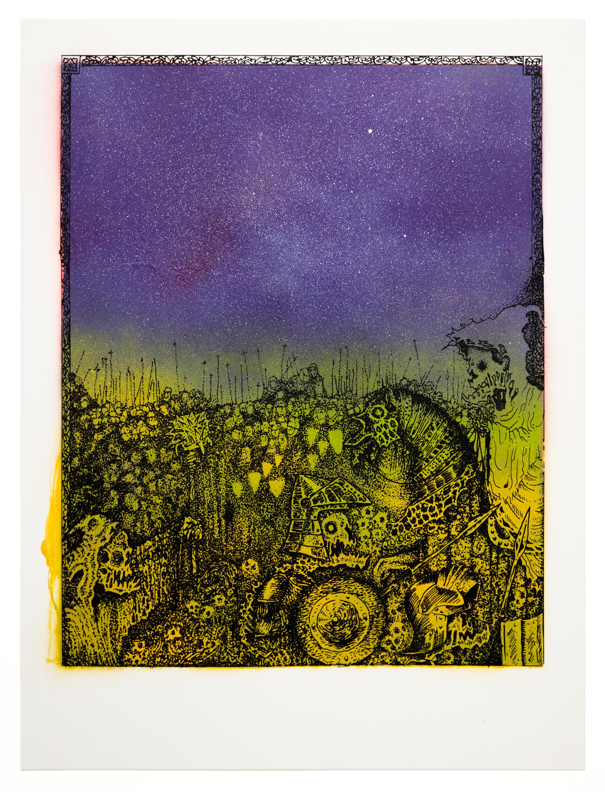 This piece titled "Jake Yeager Untitled 8" is an original artwork by Jake Yeager and is made from spray paint and screenprint. This piece measures 24”h x 18”w.

About Space 1026
Founded in 1997 at 1026 Arch Street in Philadelphia
s Chinatown, Space