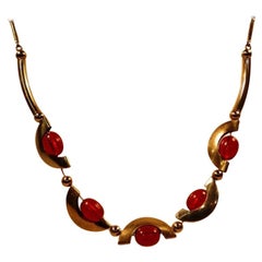 Jakob Bengel necklace in chrome and bakelite, c. 1920