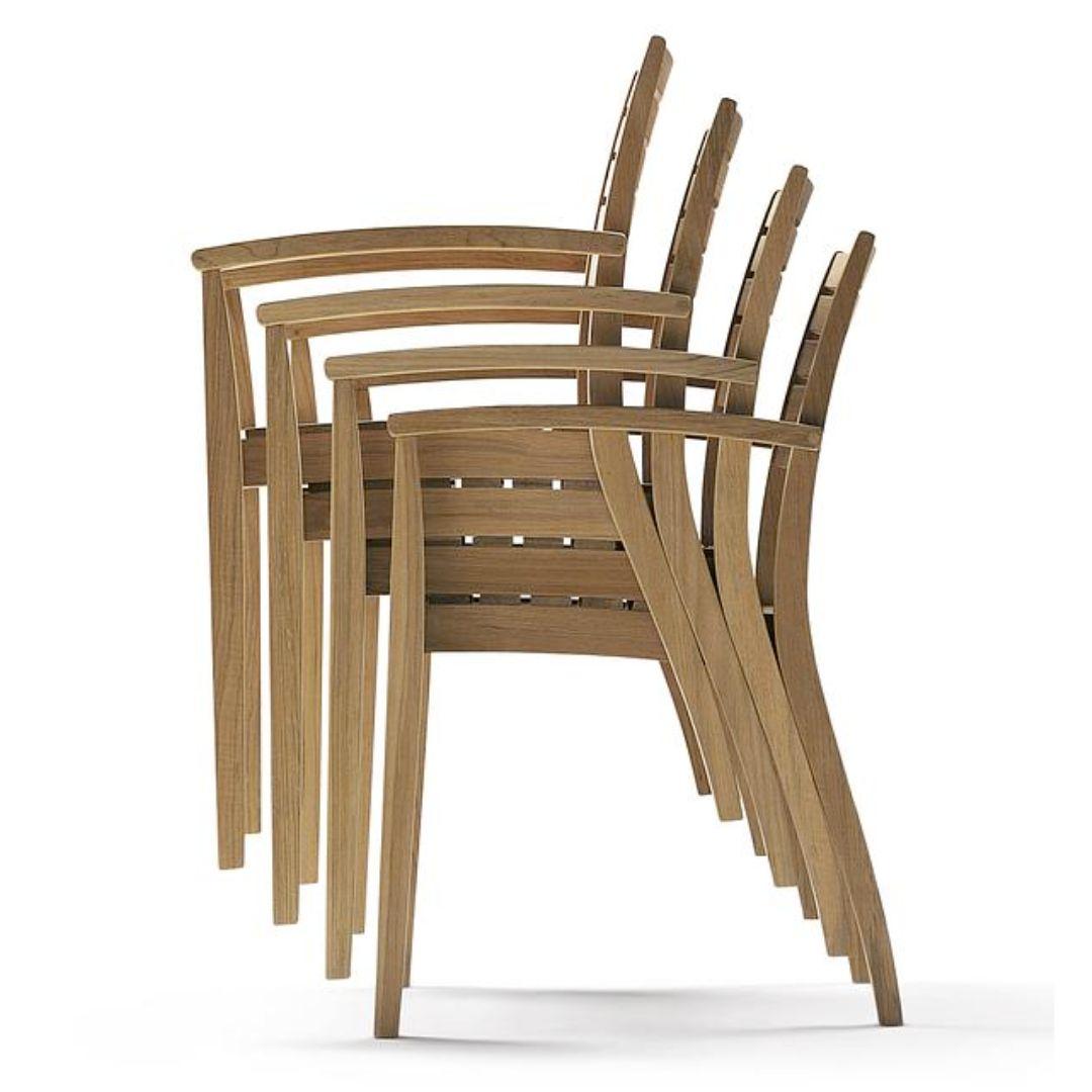 Mid-Century Modern Jakob Berg Outdoor 'Ballare' Teak Chair for Skagerak For Sale